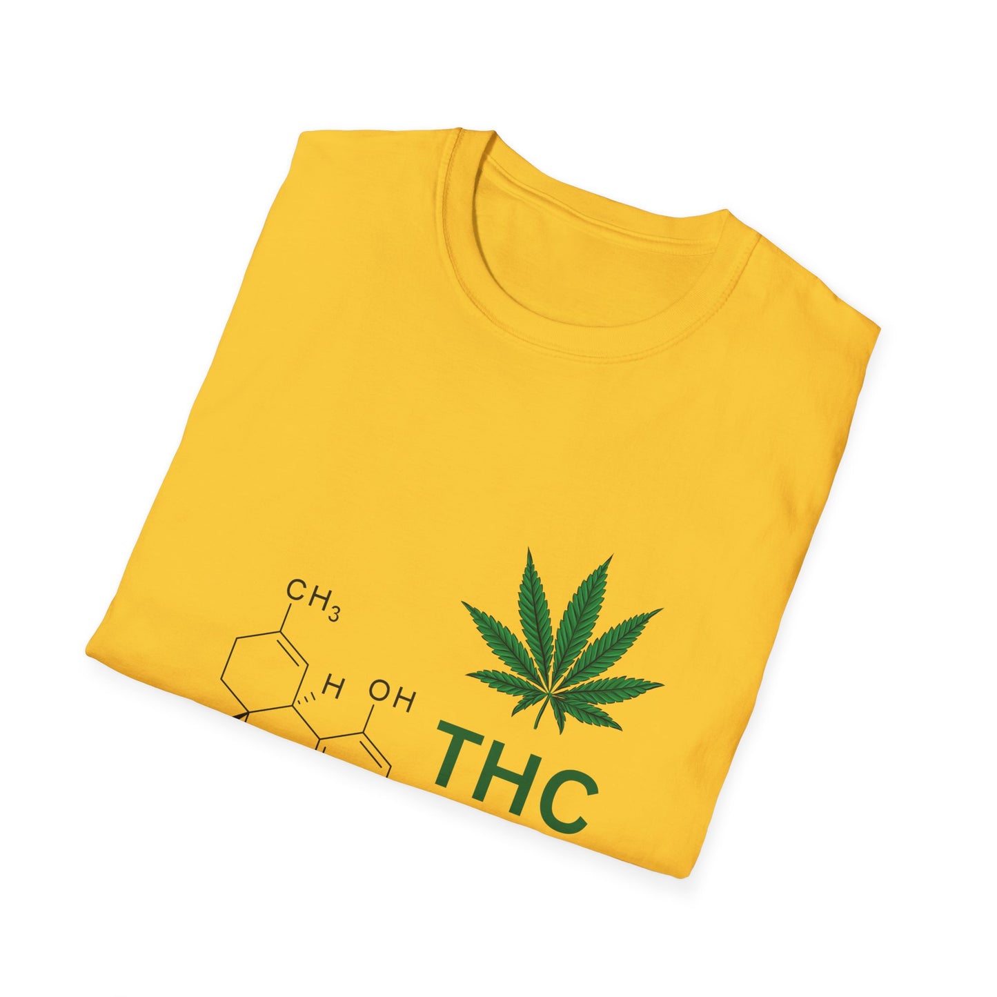 THC Molecule Unisex Softstyle T-Shirt