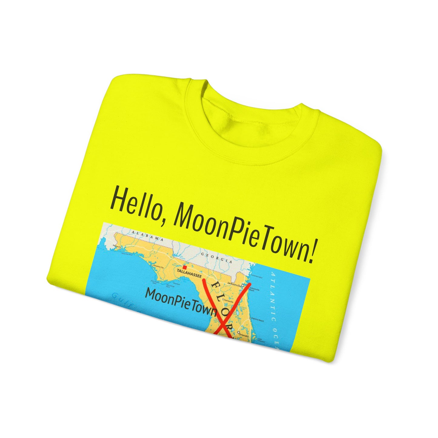 Hello MoonPieTown! Unisex Crewneck Sweatshirt - Cozy Casual Wear for Travel Lovers