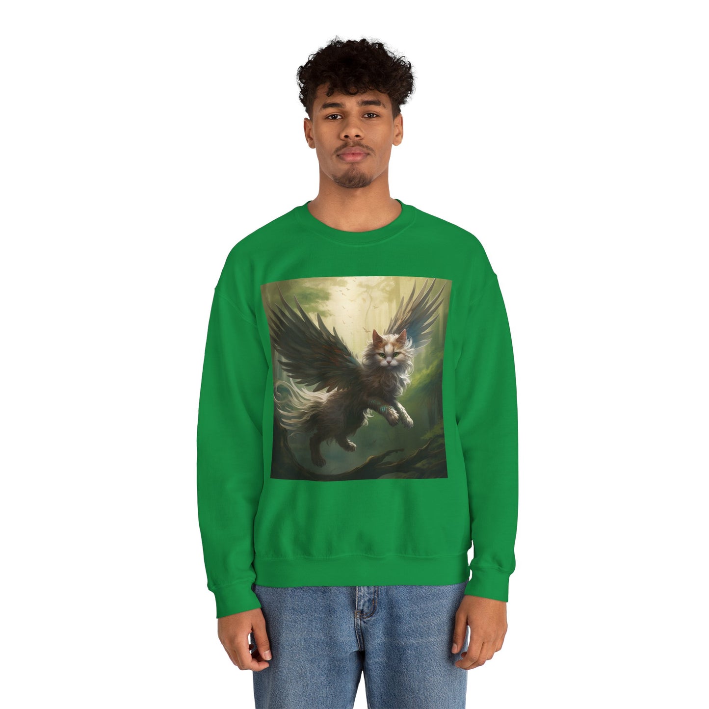 Fantasy Cat Unisex Heavy Blend Crewneck Sweatshirt