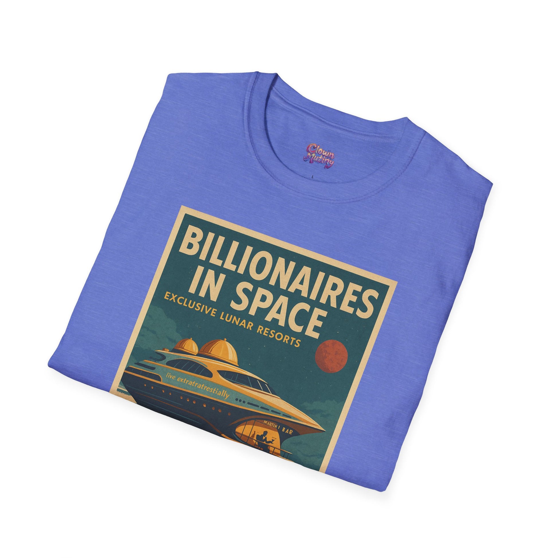 Vintage Billionaires in Space T-Shirt, Space Shirt, Retro NASA Style, Science Fiction Apparel, Lunar Resort Gift