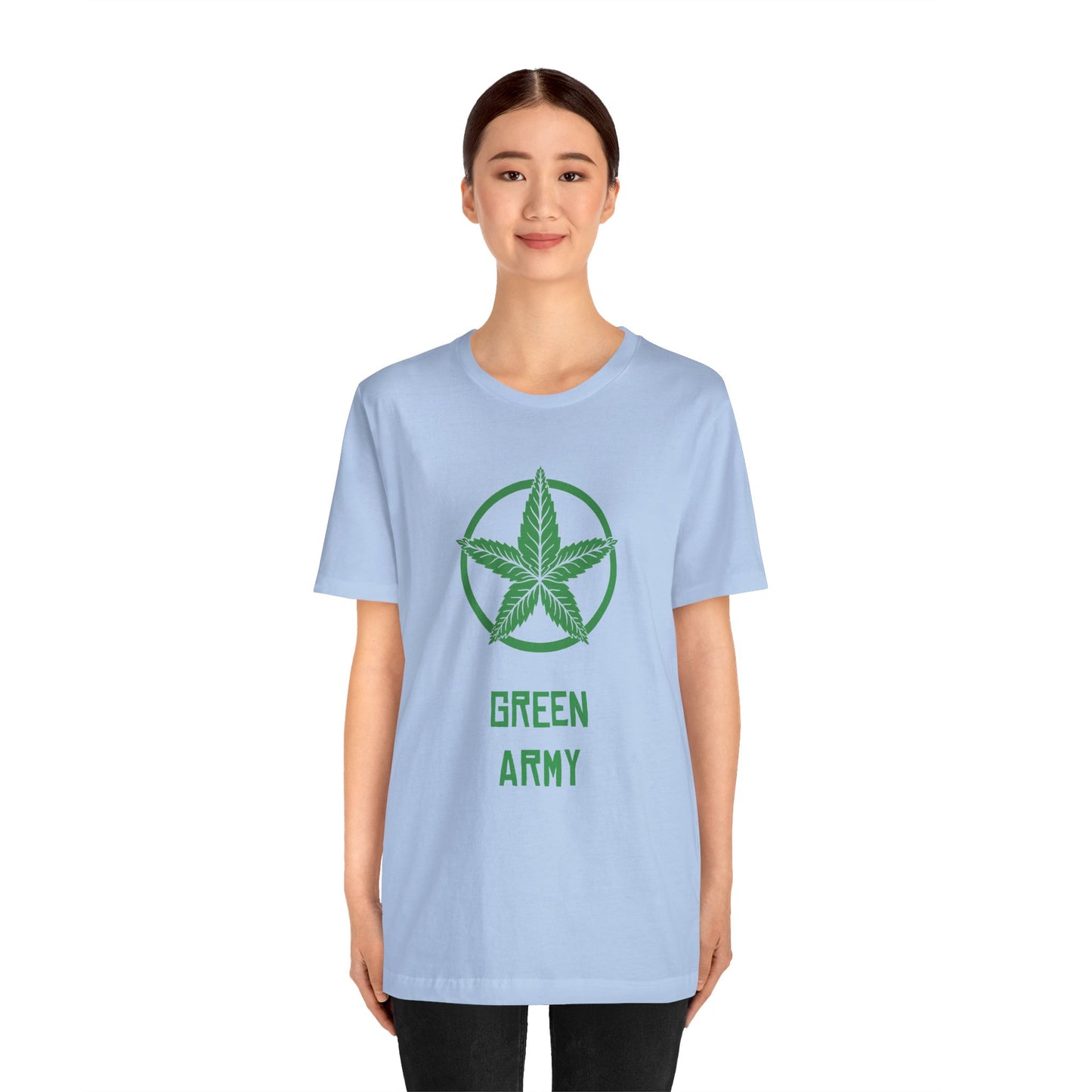 Green Army Star Unisex Jersey Short Sleeve Tee