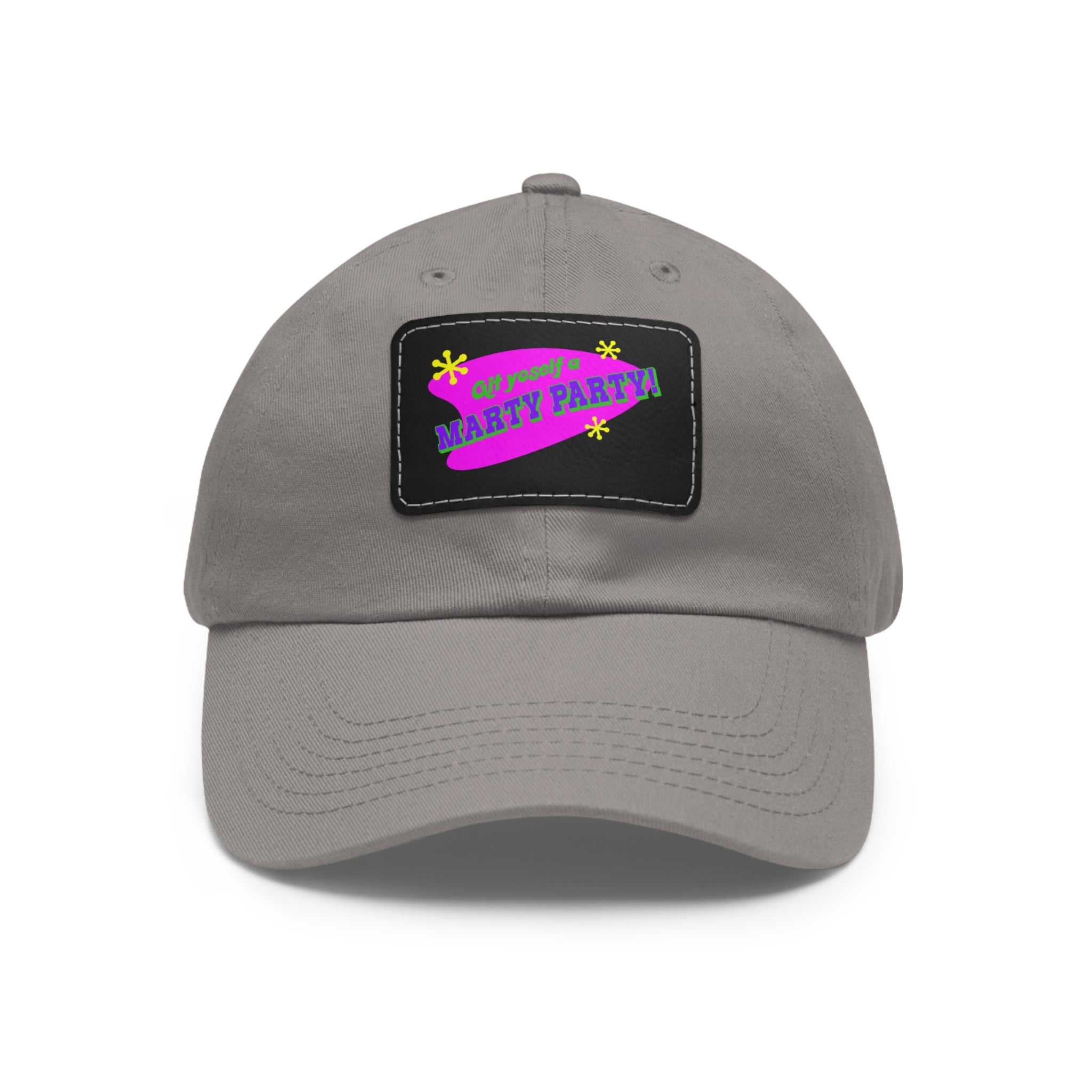 Marty Party Dad Hat with Leather Patch (Rectangle)