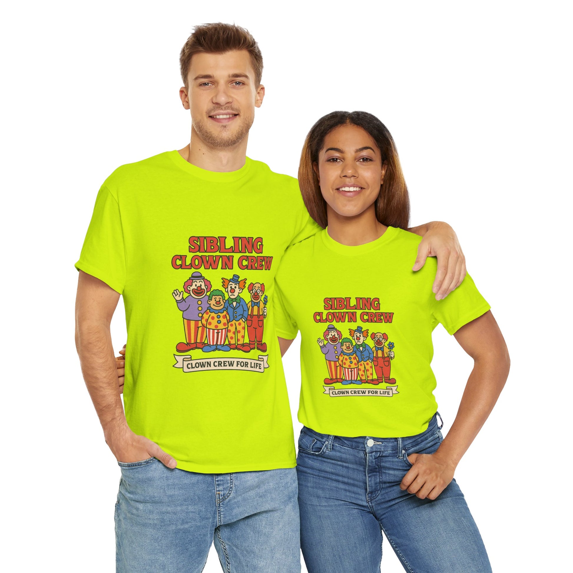 Clown Siblings Unisex Heavy Cotton Tee