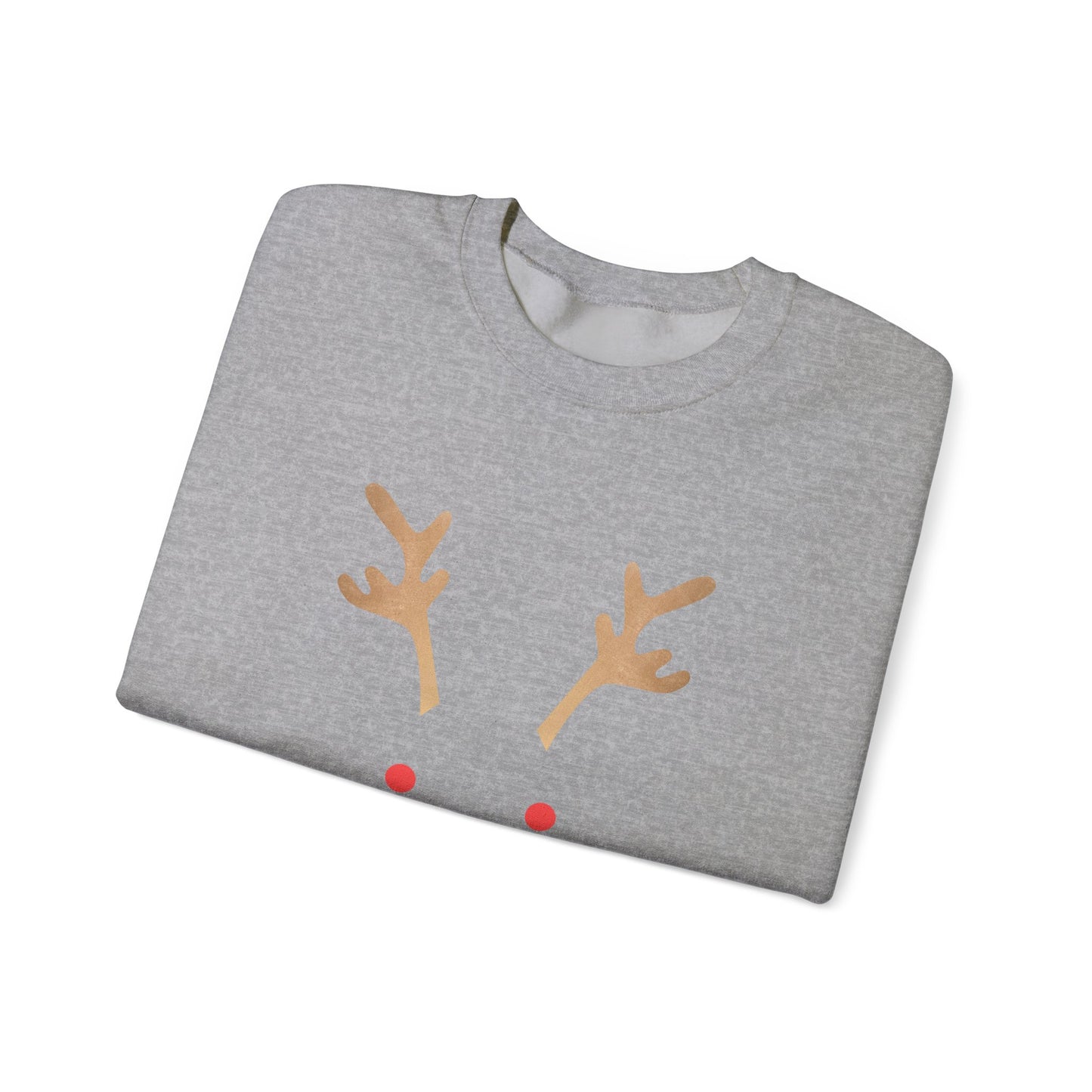 Red Eyed Reindeer Unisex Heavy Blend Crewneck Sweatshirt