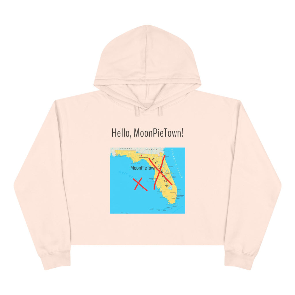 Hello MoonPieTown! Stylish Crop Hoodie for Trendsetters