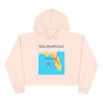 Hello MoonPieTown! Stylish Crop Hoodie for Trendsetters