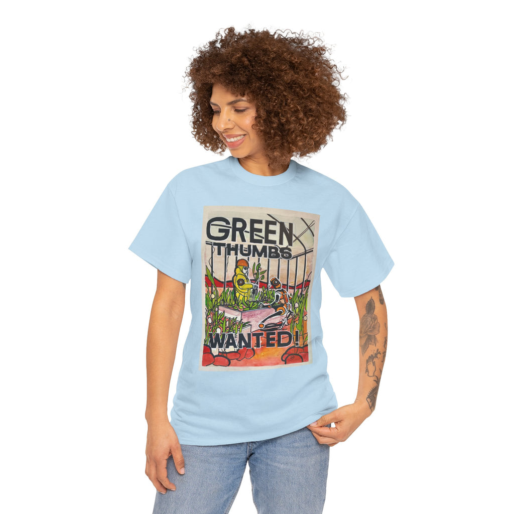 Martian Green Thumbs Unisex Heavy Cotton Tee
