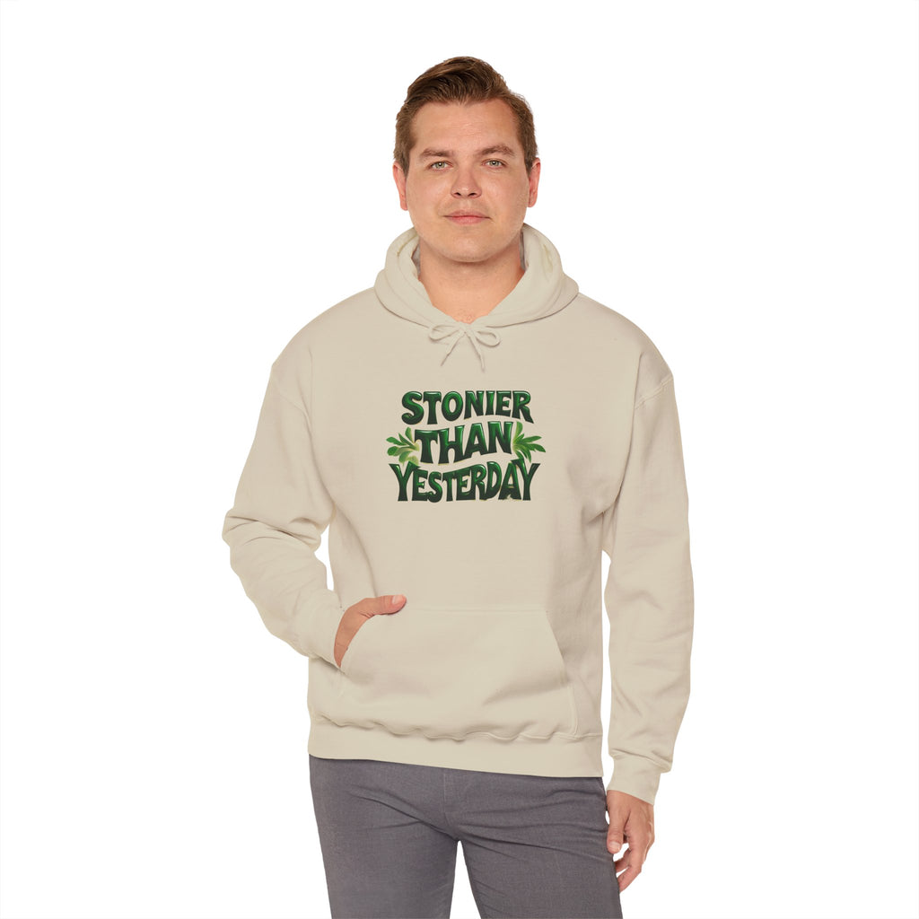Stoner Vibes Unisex Hooded Sweatshirt - 'Stonier Than Yesterday'