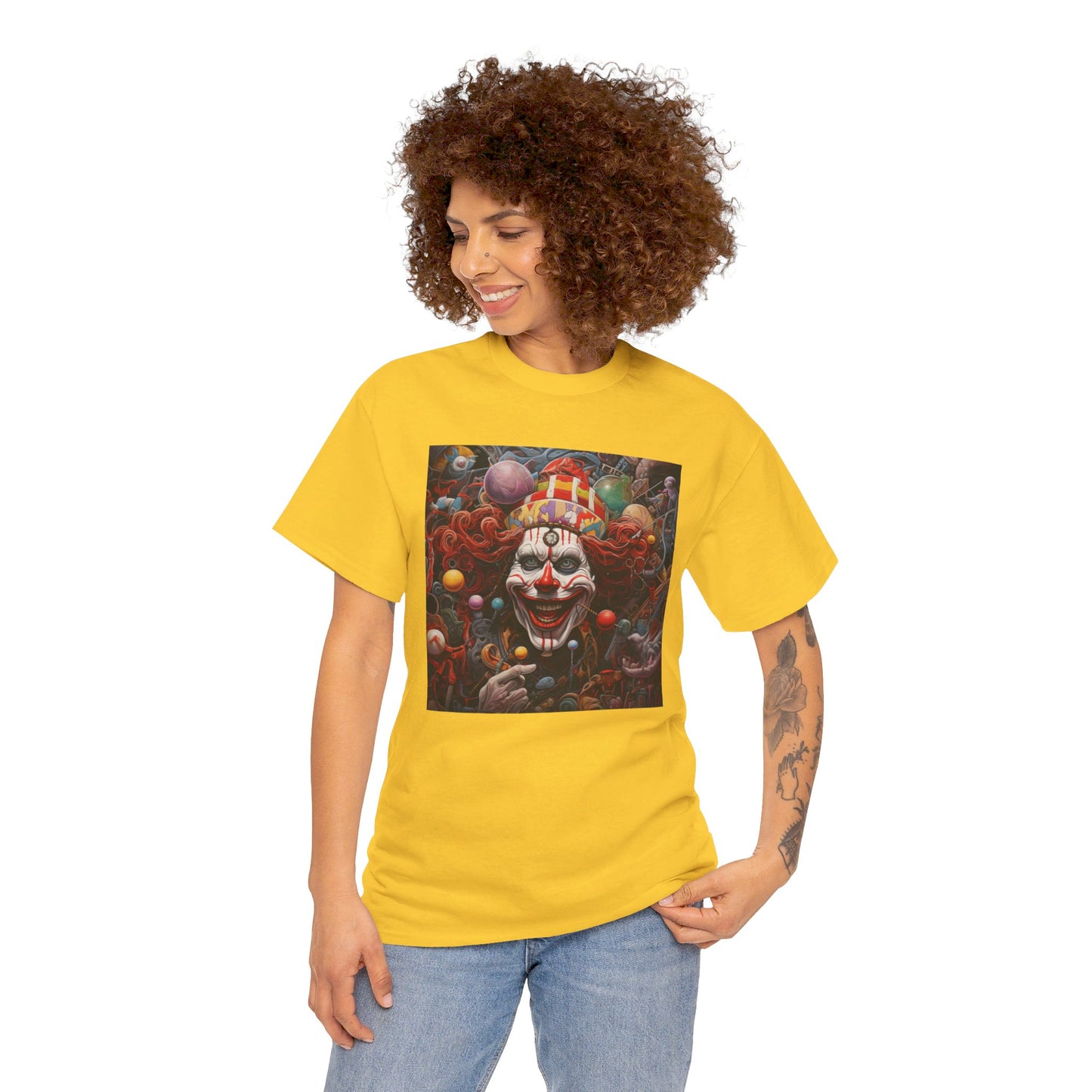 Clown Mutiny Face Unisex Heavy Cotton Tee