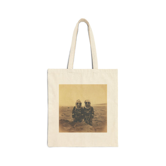 Mars Martians Cotton Canvas Tote Bag