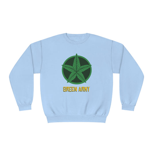 Green Army Star Logo Unisex NuBlend Crewneck Sweatshirt