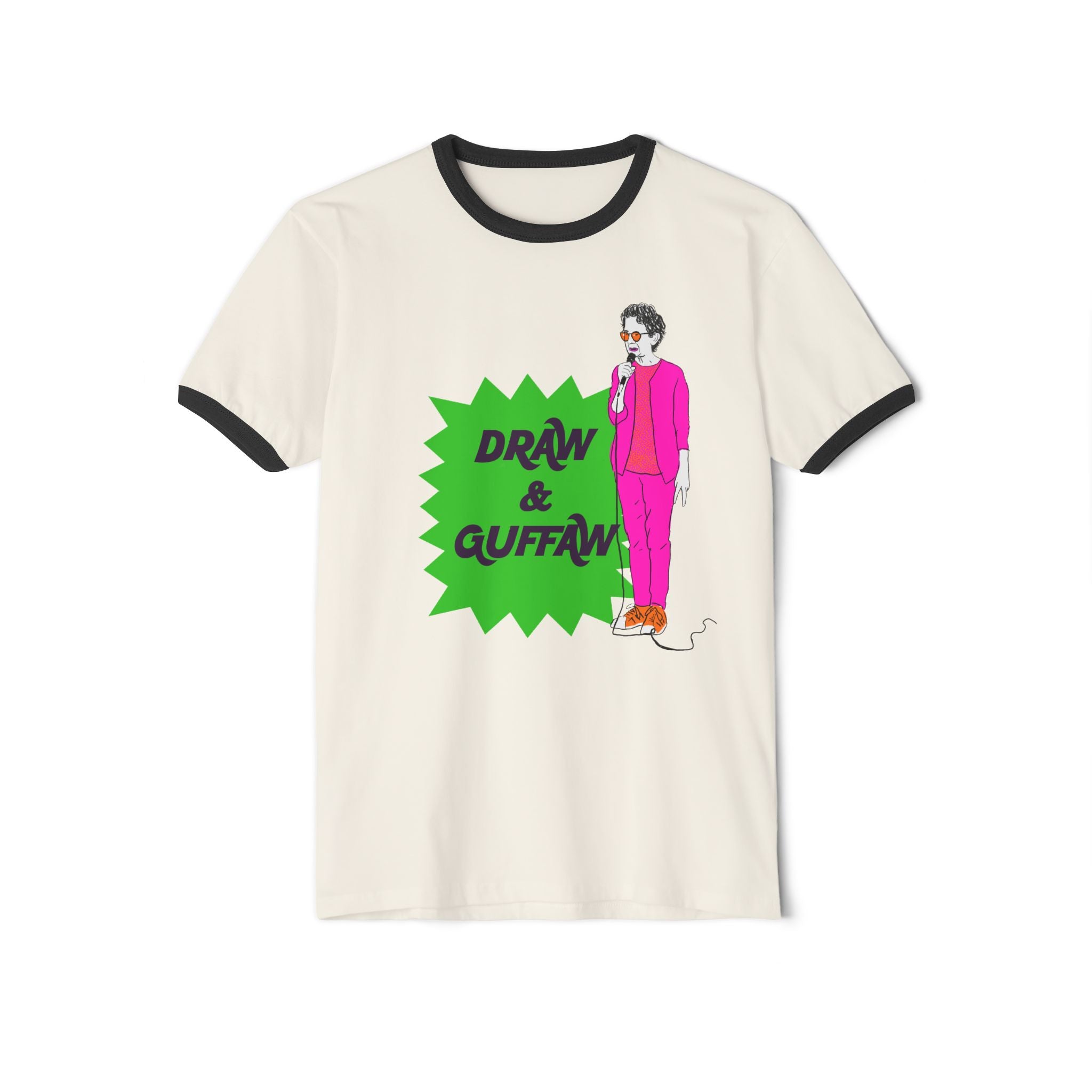 Draw and Guffaw Unisex Cotton Ringer T-Shirt