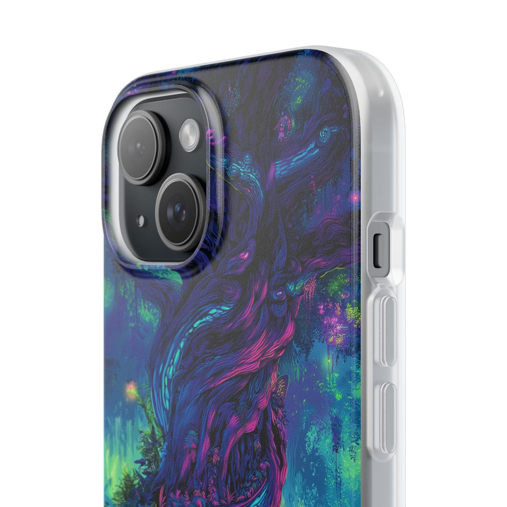 Psychedelic Tree Vibrant Fantasy Flexi Case - Enchanted Forest Design
