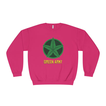 Green Army Star Logo Unisex NuBlend Crewneck Sweatshirt