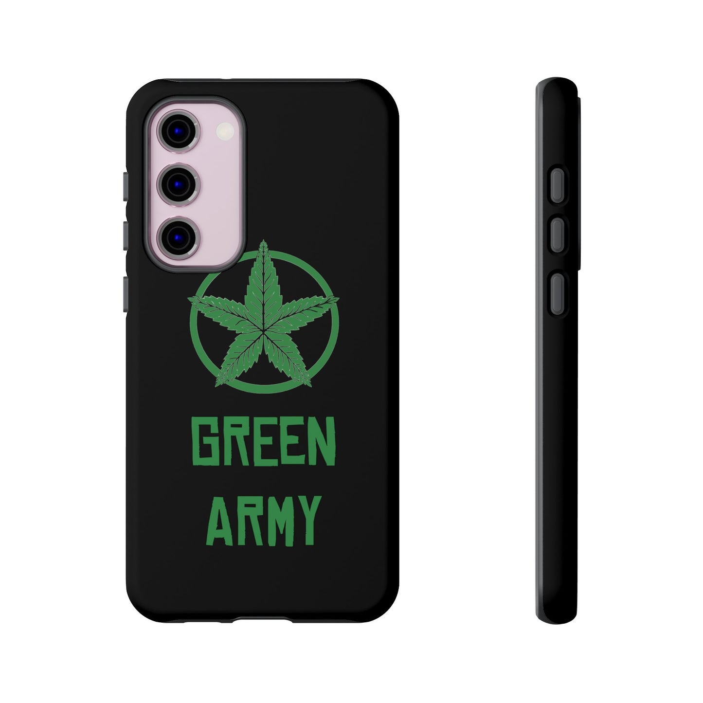 Black Full Green Army Star Leaf Tough Cases