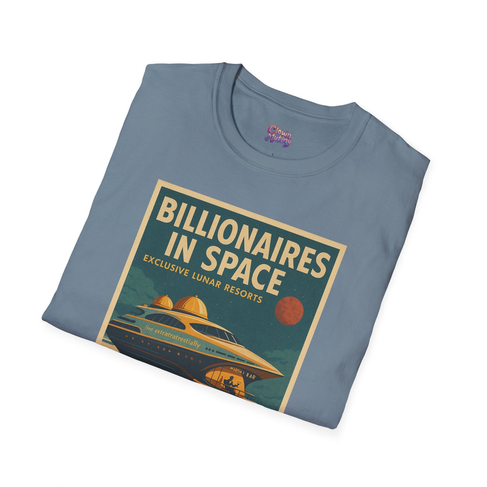 Vintage Billionaires in Space T-Shirt, Space Shirt, Retro NASA Style, Science Fiction Apparel, Lunar Resort Gift