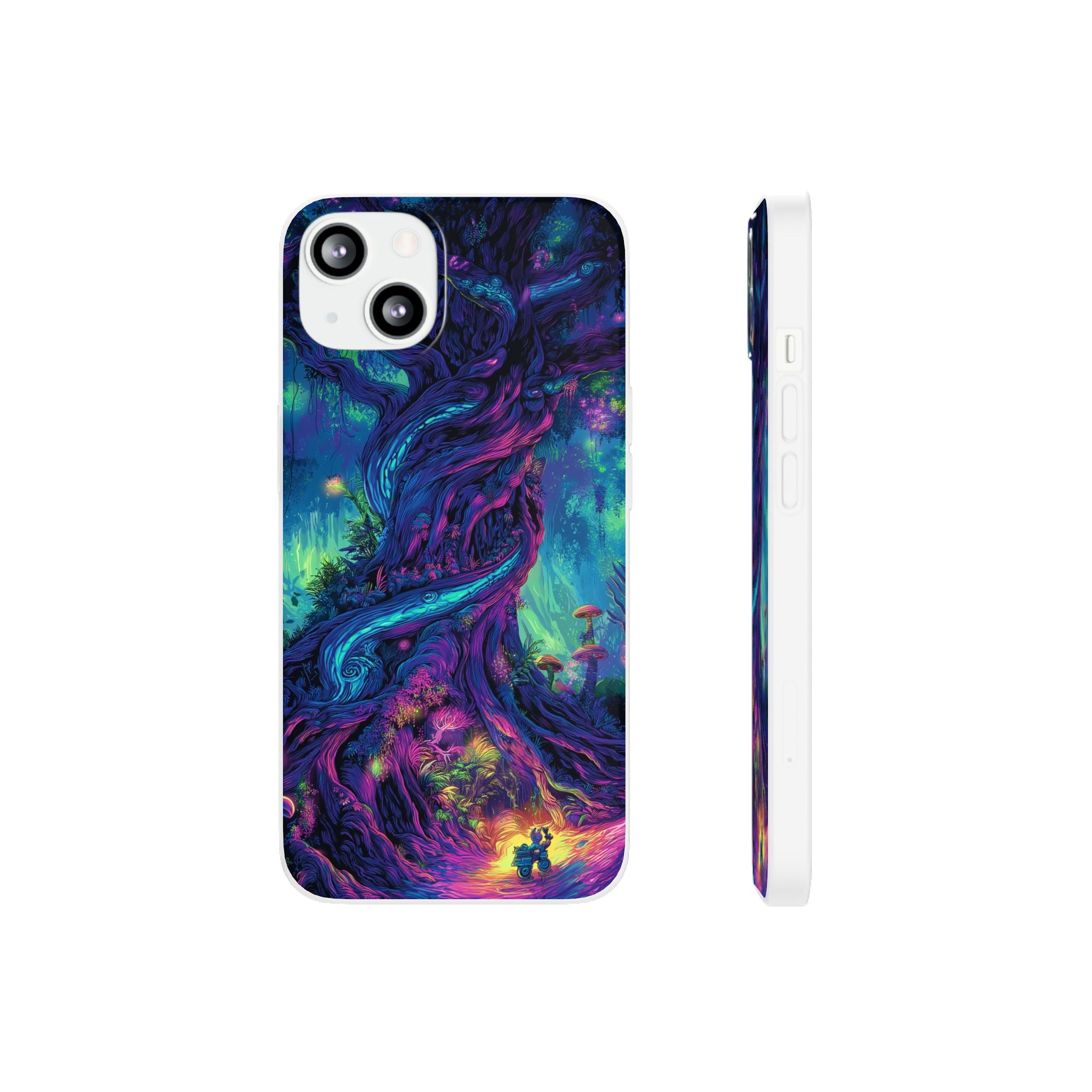 Psychedelic Tree Vibrant Fantasy Flexi Case - Enchanted Forest Design