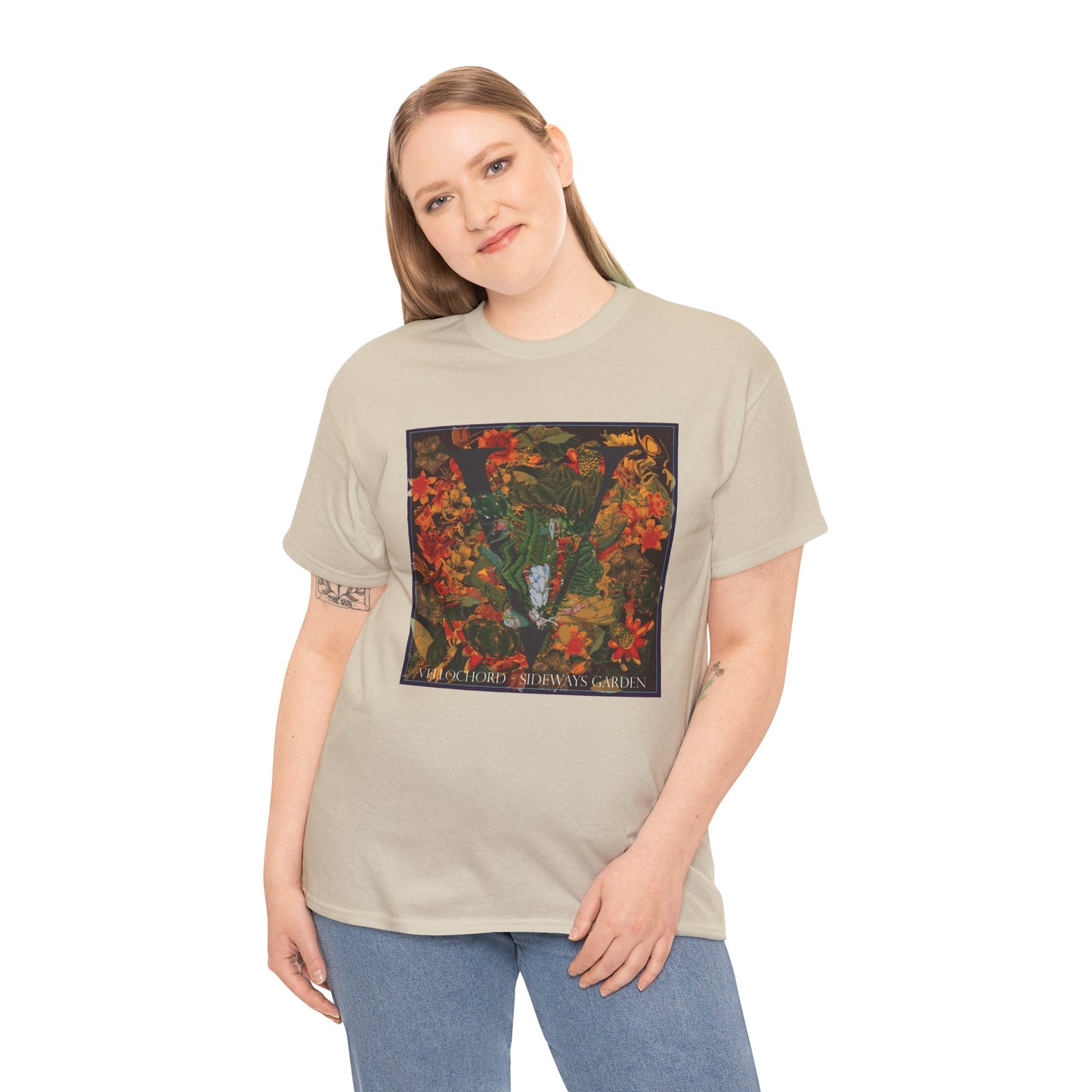 Official Vellochord Sideways Garden Unisex Heavy Cotton Tee