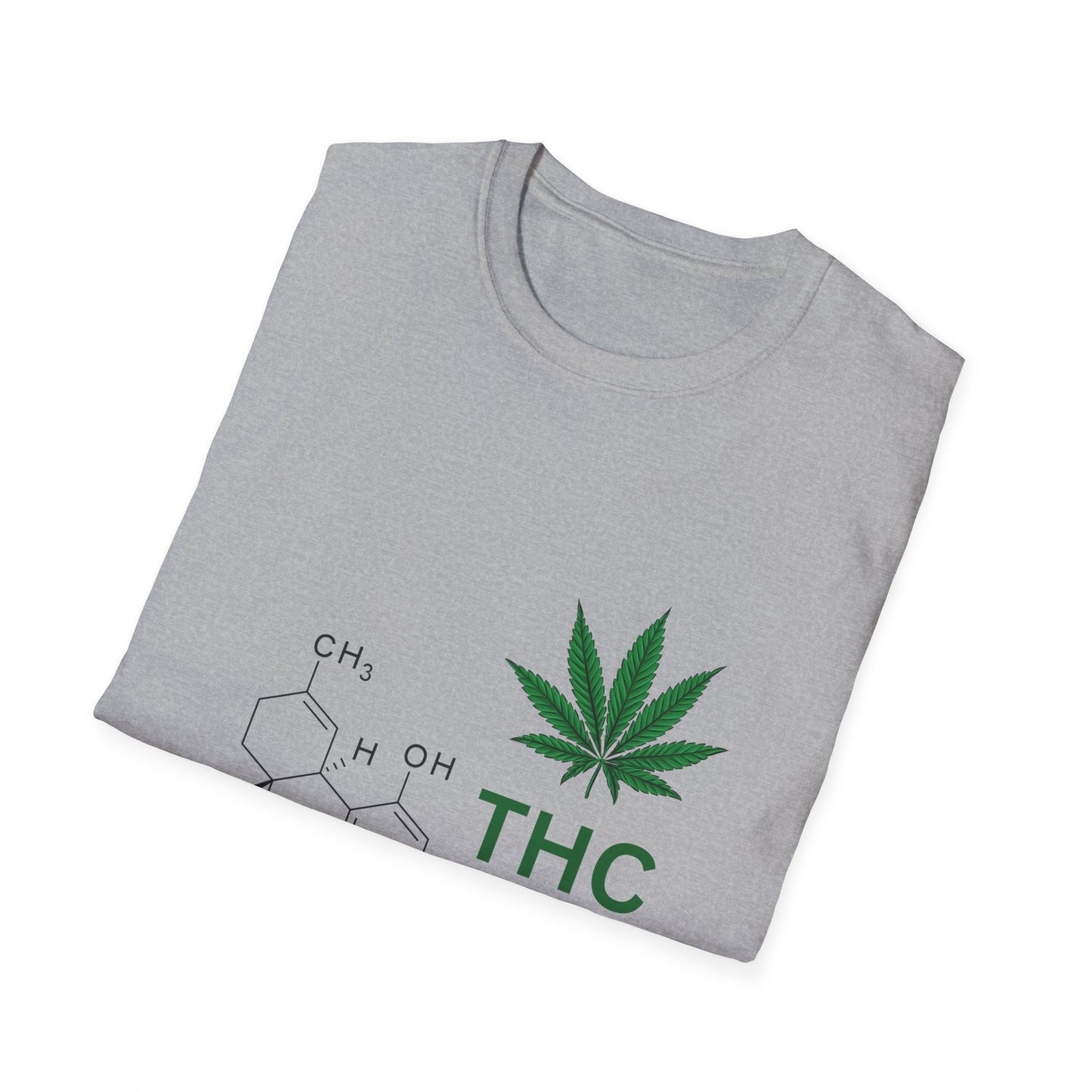 THC Molecule Unisex Softstyle T-Shirt