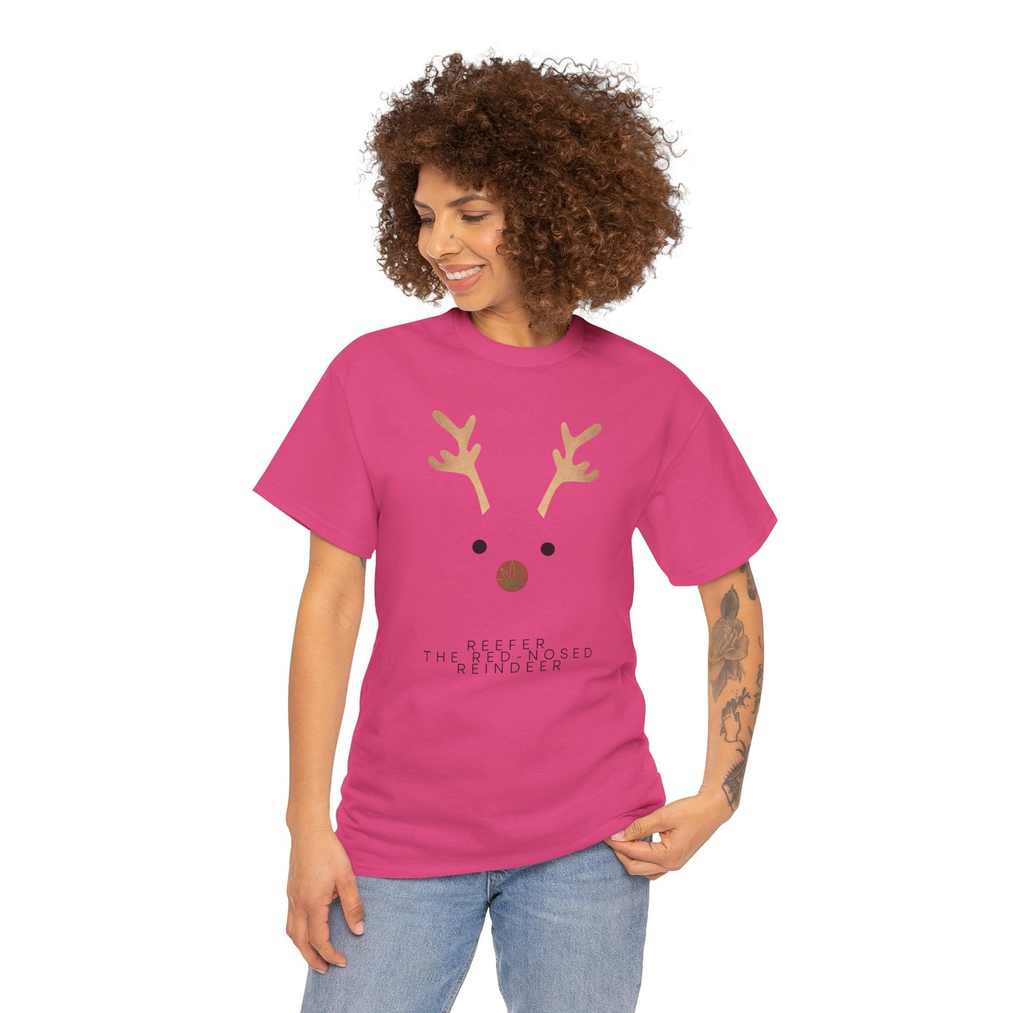 Reindeer Unisex Heavy Cotton Tee