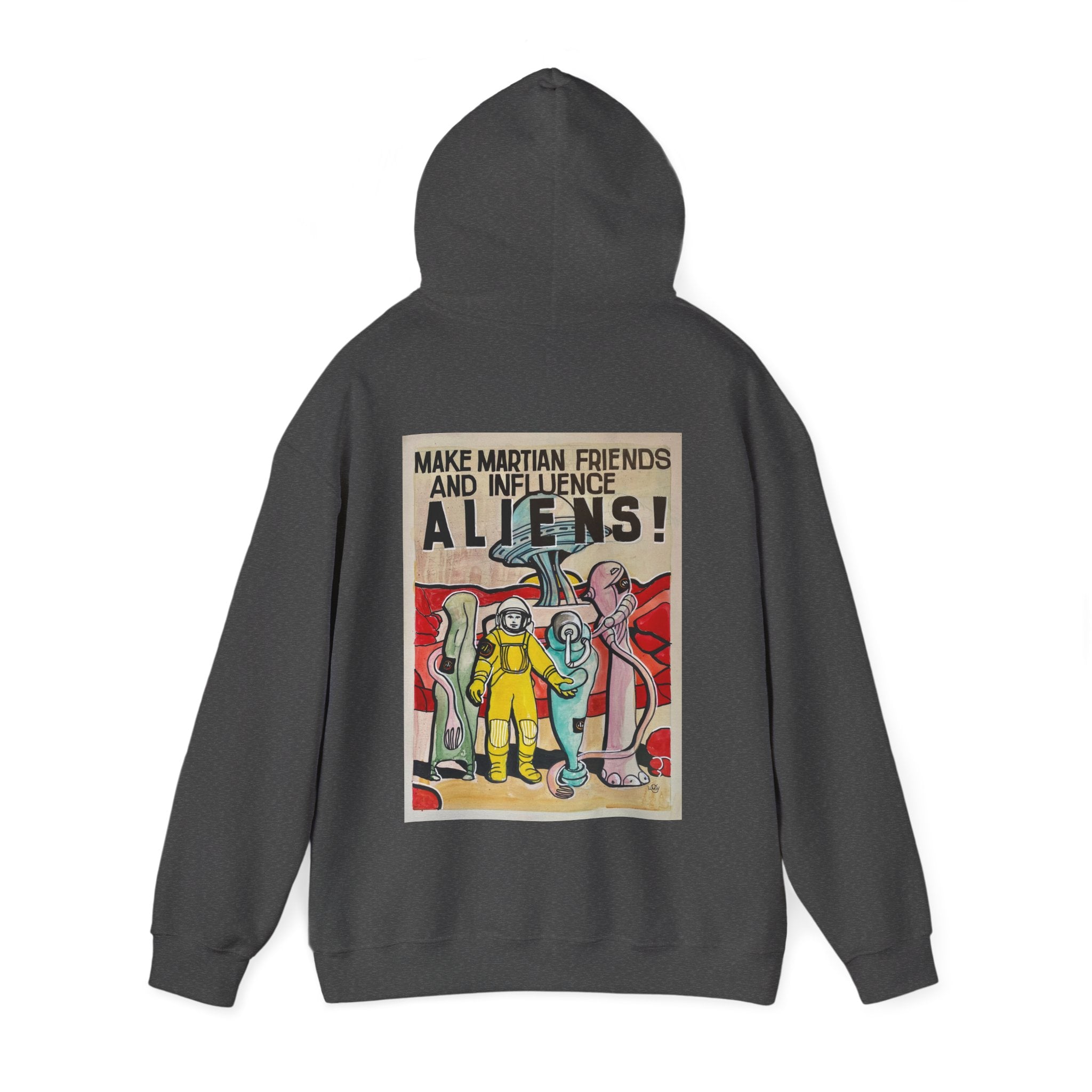 Mars Aliens Unisex Heavy Blend Hooded Sweatshirt