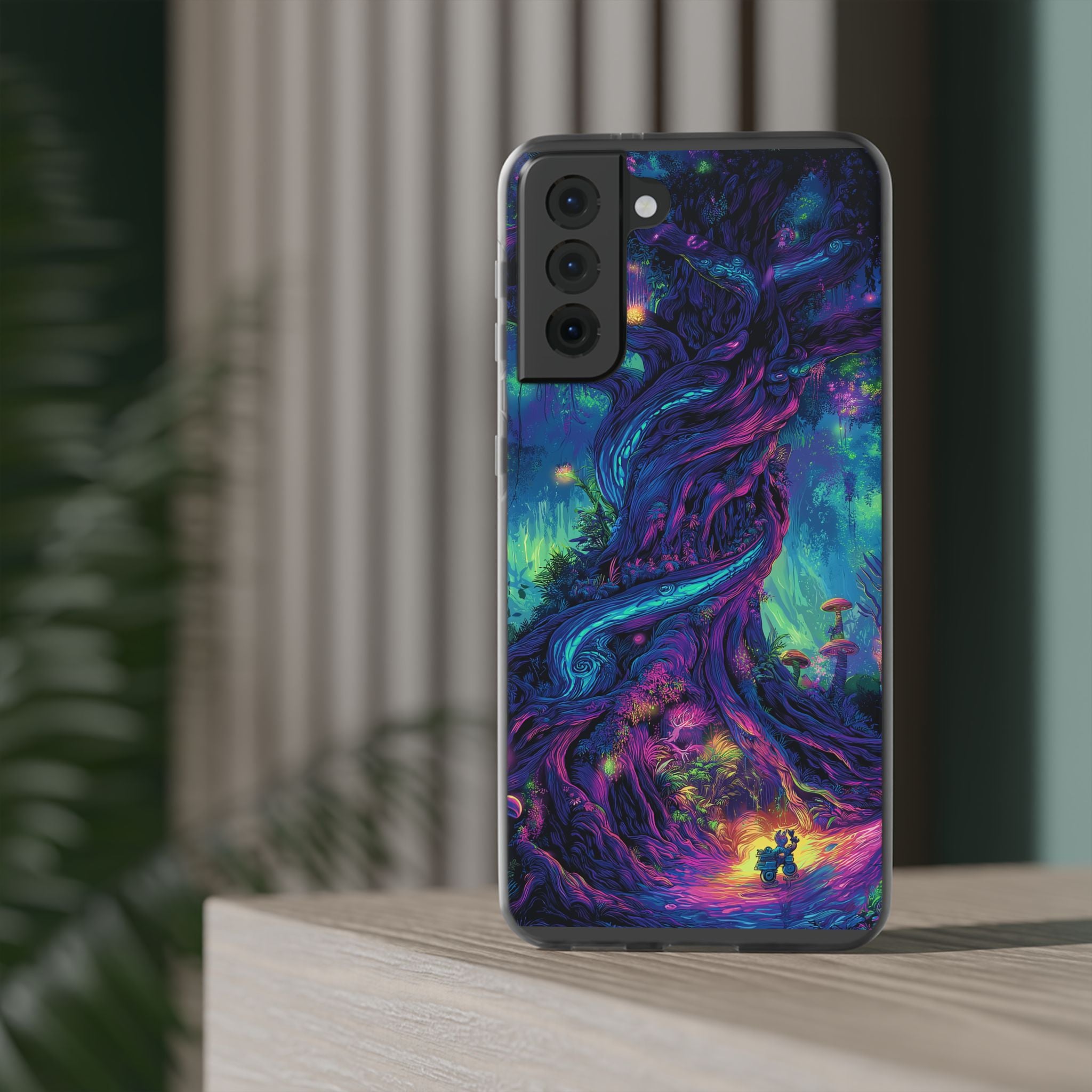 Psychedelic Tree Vibrant Fantasy Flexi Case - Enchanted Forest Design