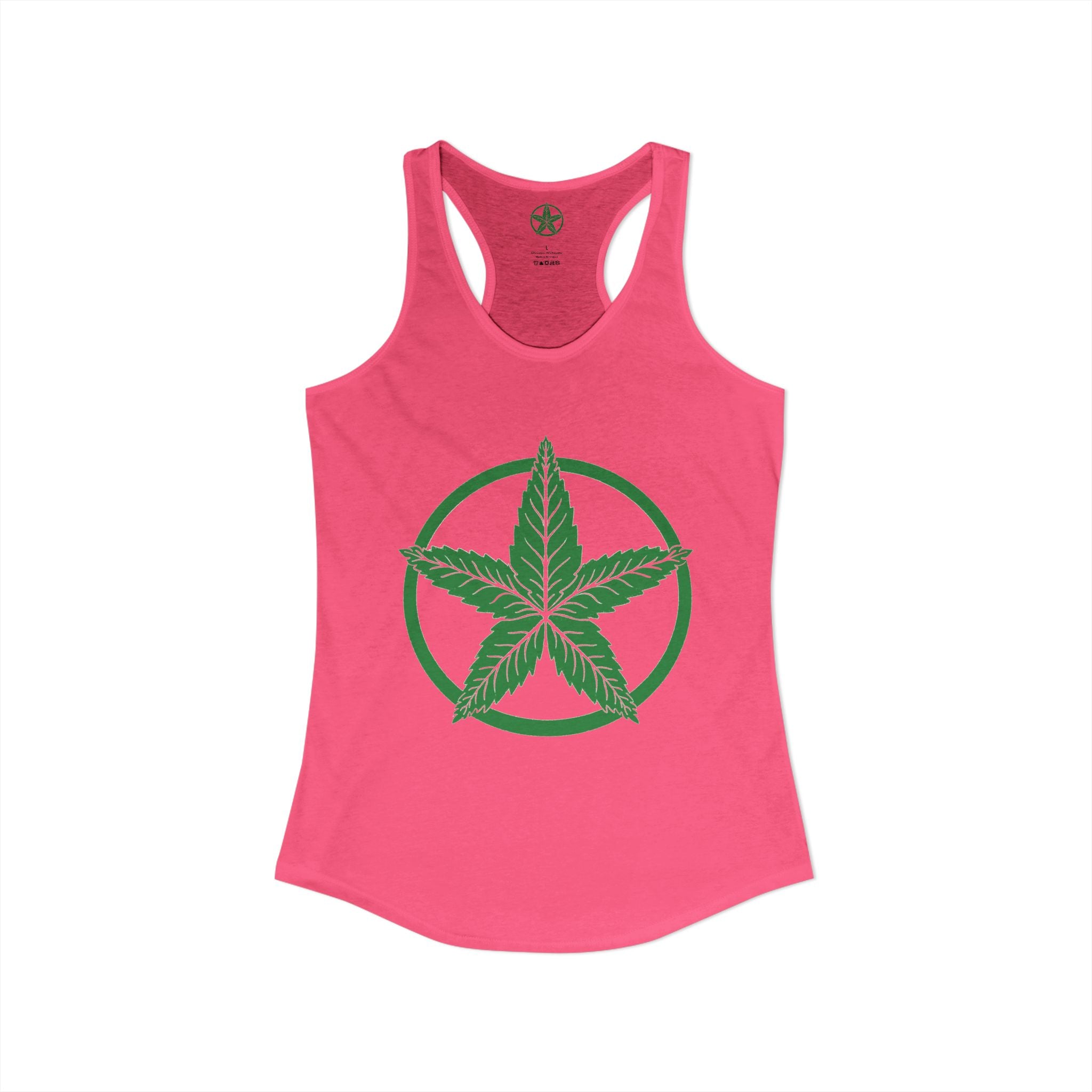 Green Army Star Leaf Women's Ideal Racerback Tank