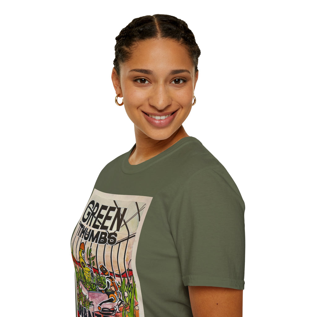 Martian Green Thumbs Unisex Softstyle T-Shirt