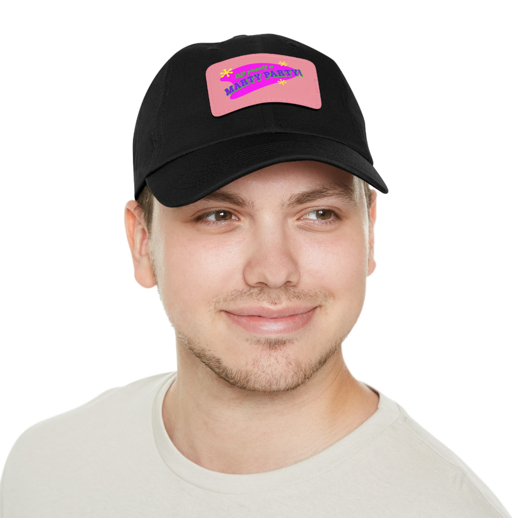 Marty Party Dad Hat with Leather Patch (Rectangle)