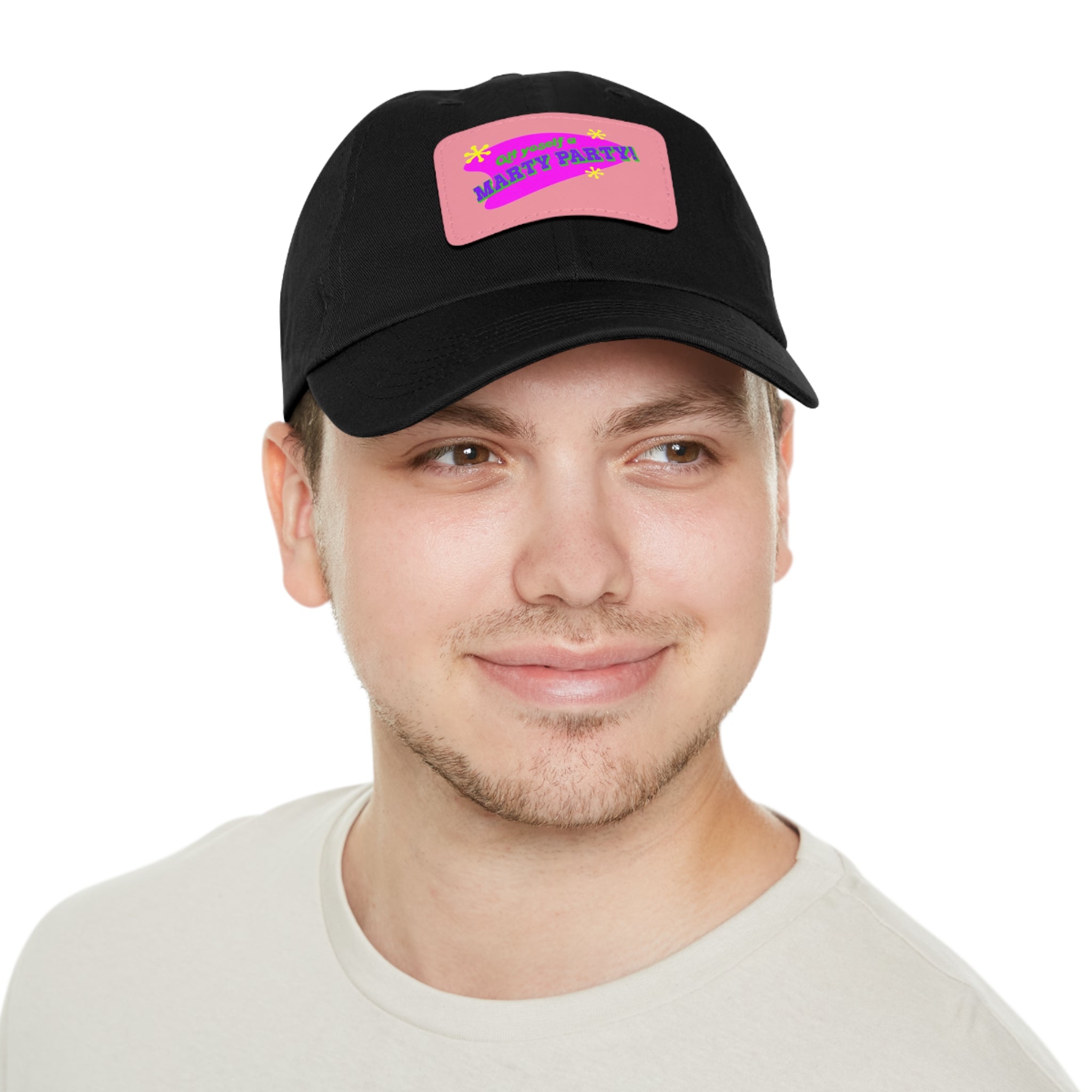 Marty Party Dad Hat with Leather Patch (Rectangle)
