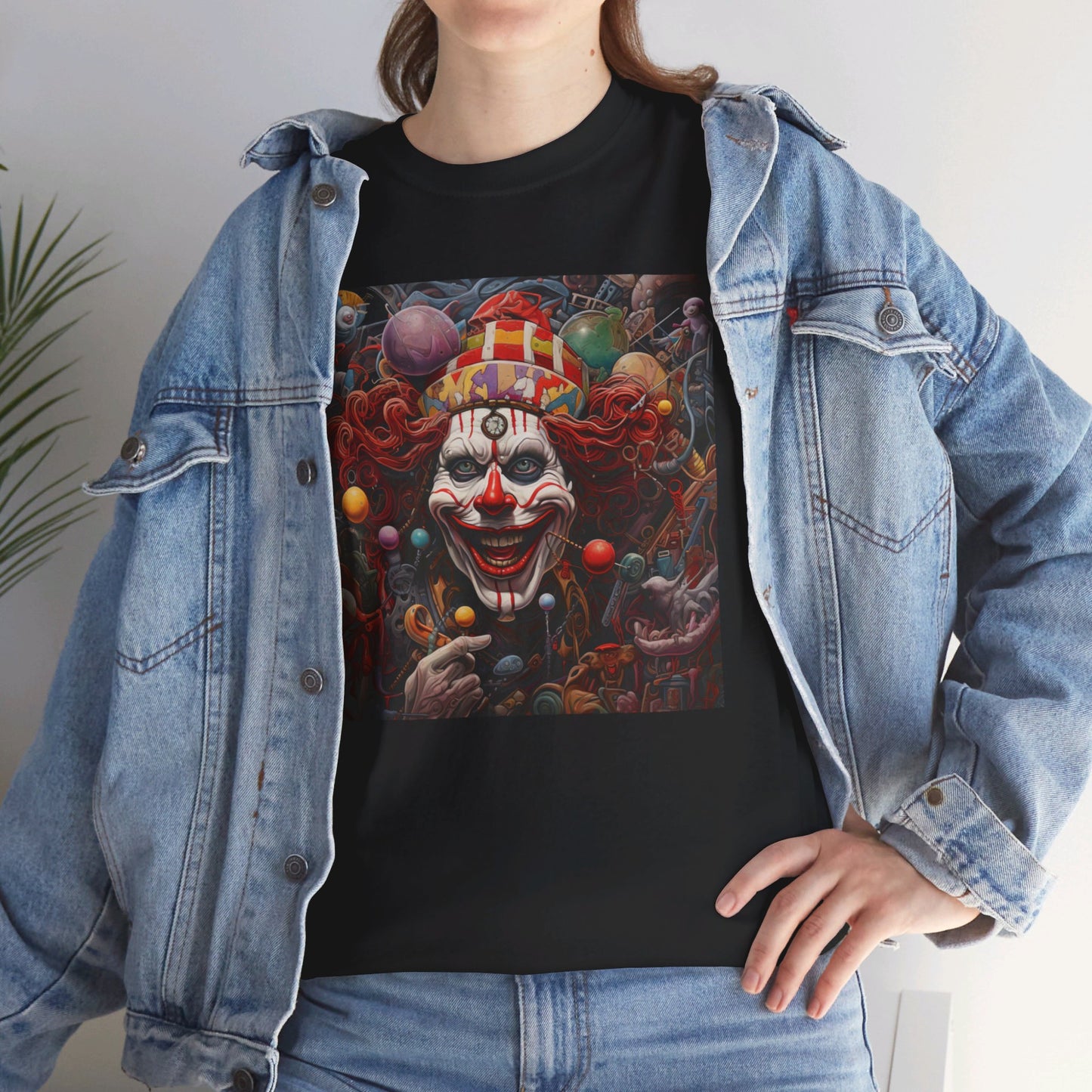 Clown Mutiny Face Unisex Heavy Cotton Tee