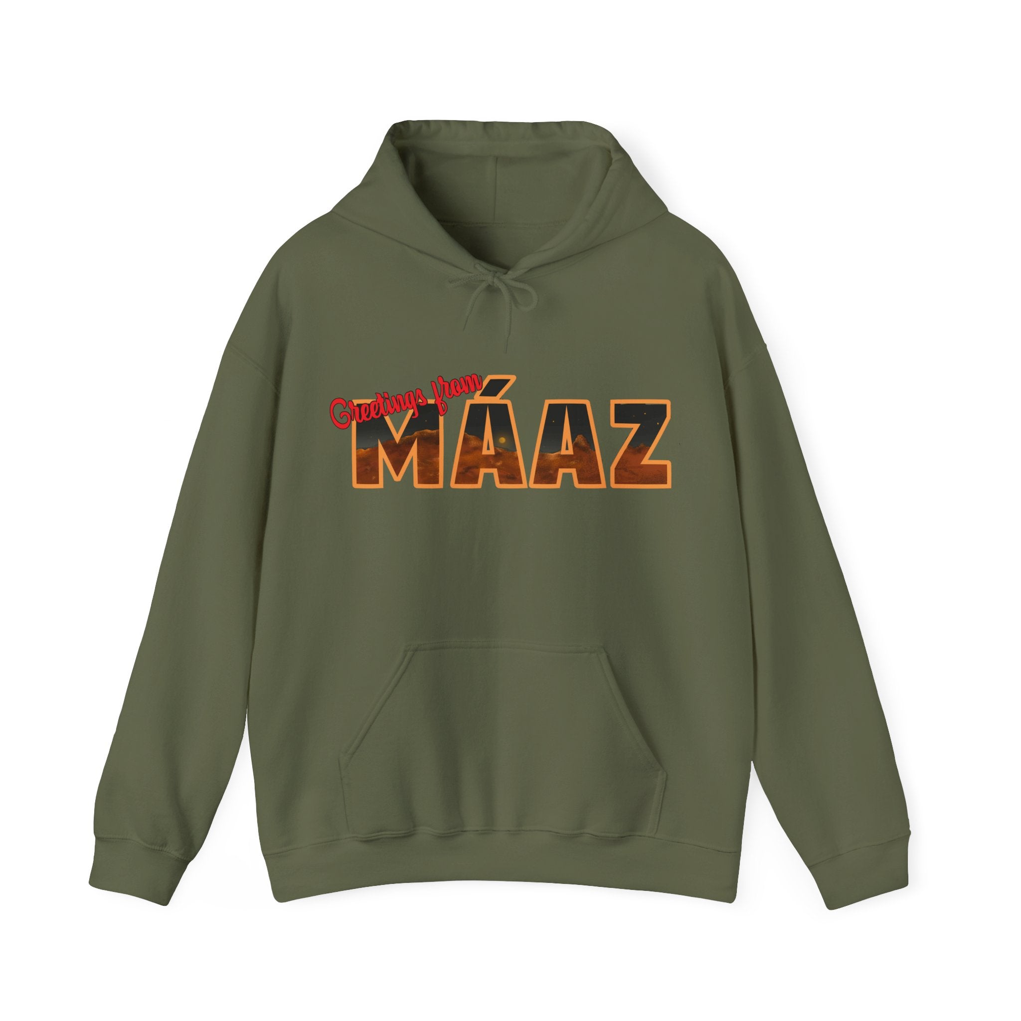Greetings from Máaz Unisex Heavy Blend Hooded Sweatshirt