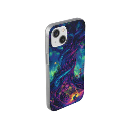 Psychedelic Tree Vibrant Fantasy Flexi Case - Enchanted Forest Design