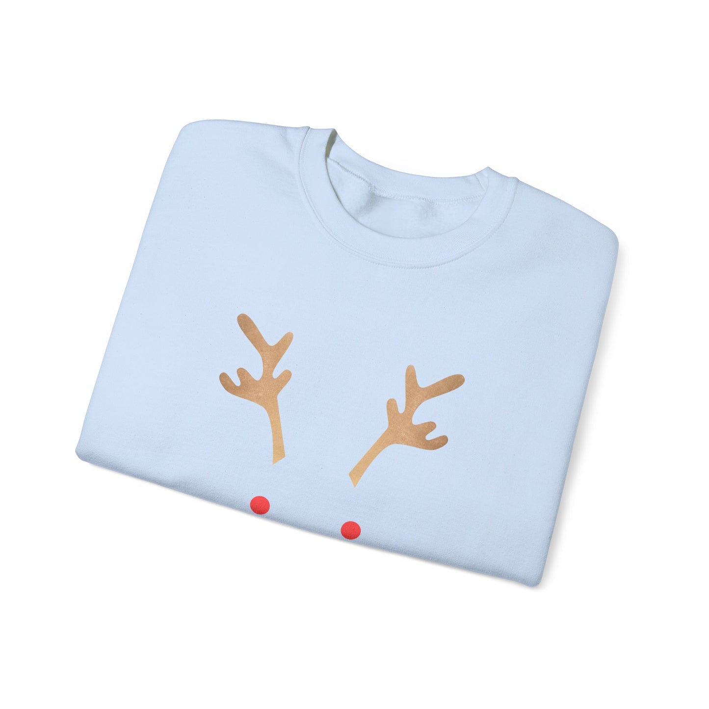 Red Eyed Reindeer Unisex Heavy Blend Crewneck Sweatshirt