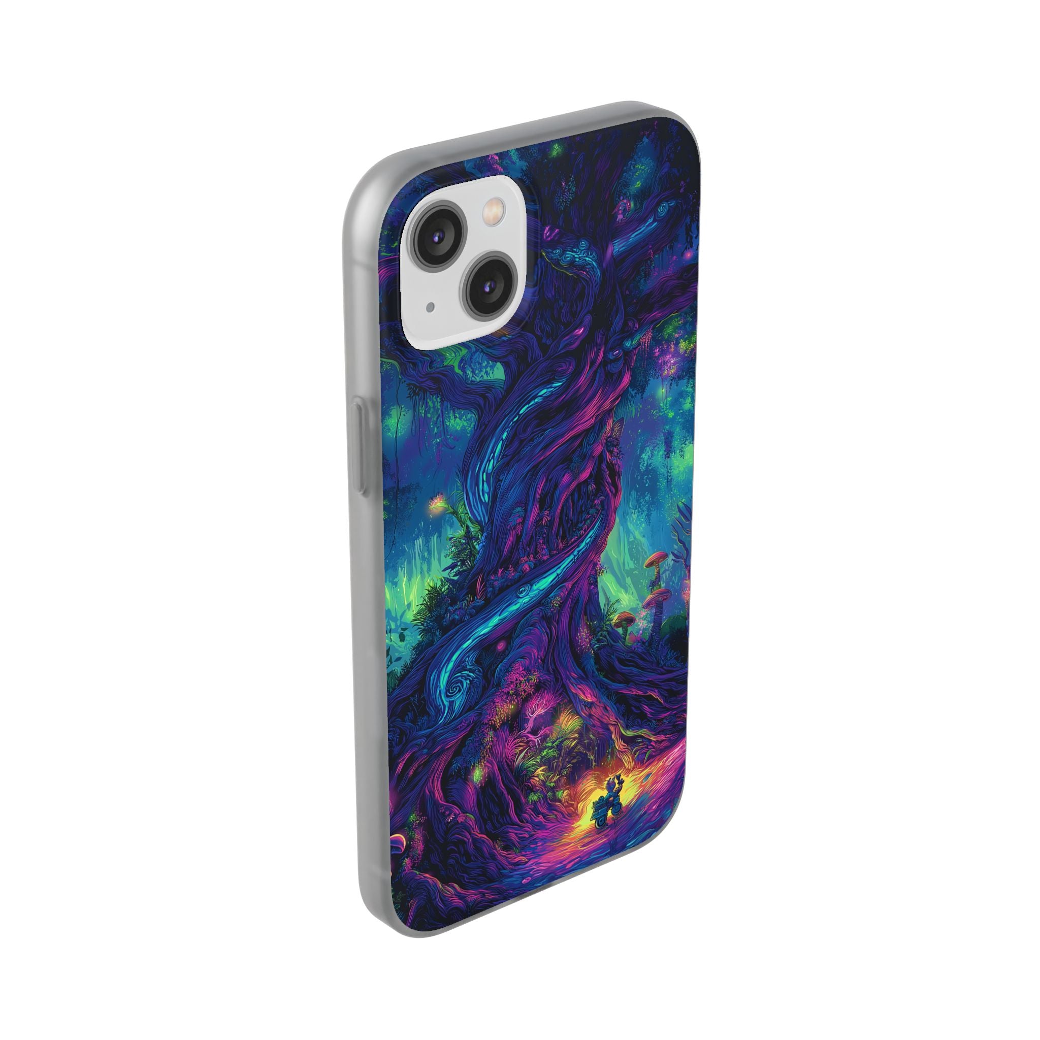 Psychedelic Tree Vibrant Fantasy Flexi Case - Enchanted Forest Design