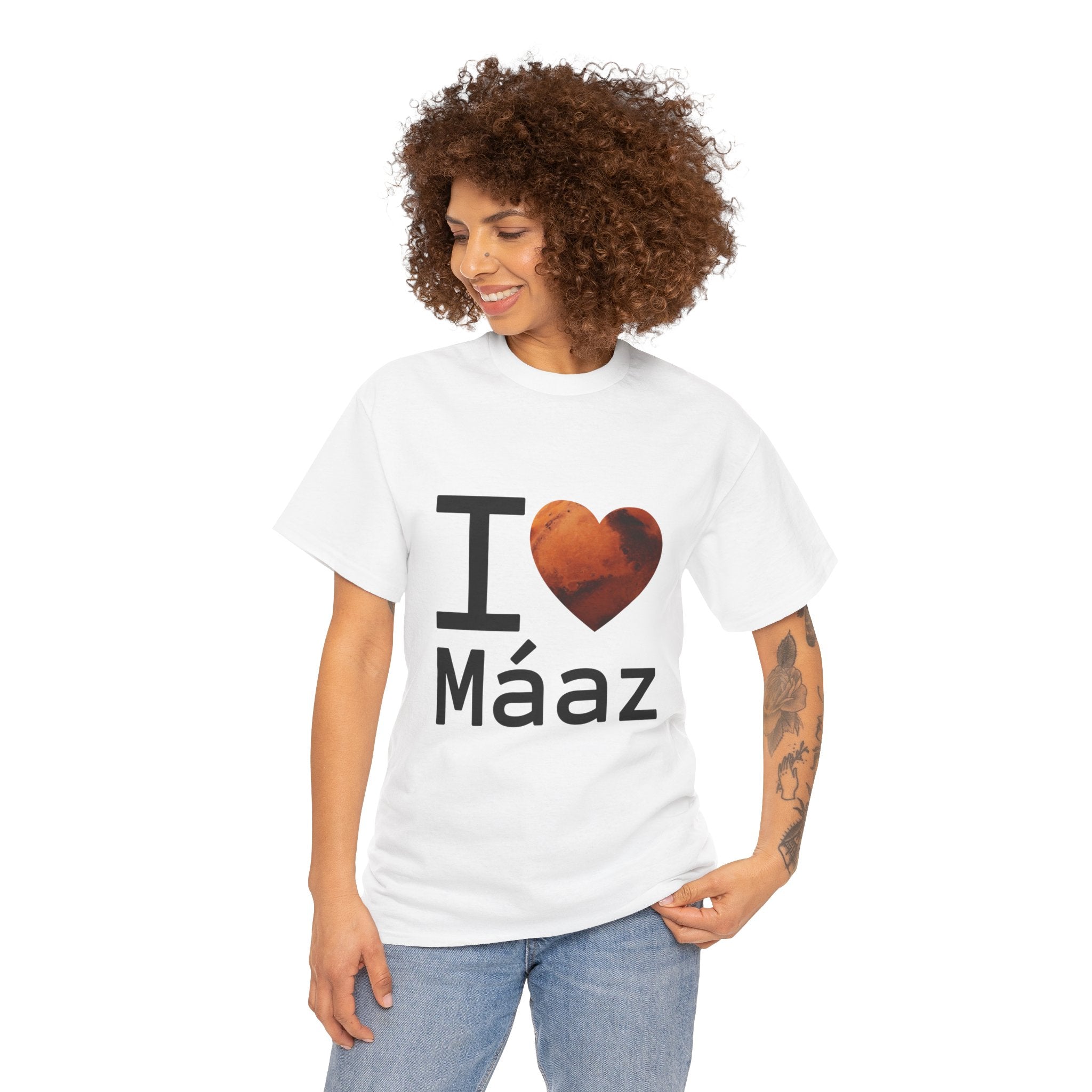 I Love Mars Unisex Heavy Cotton Tee