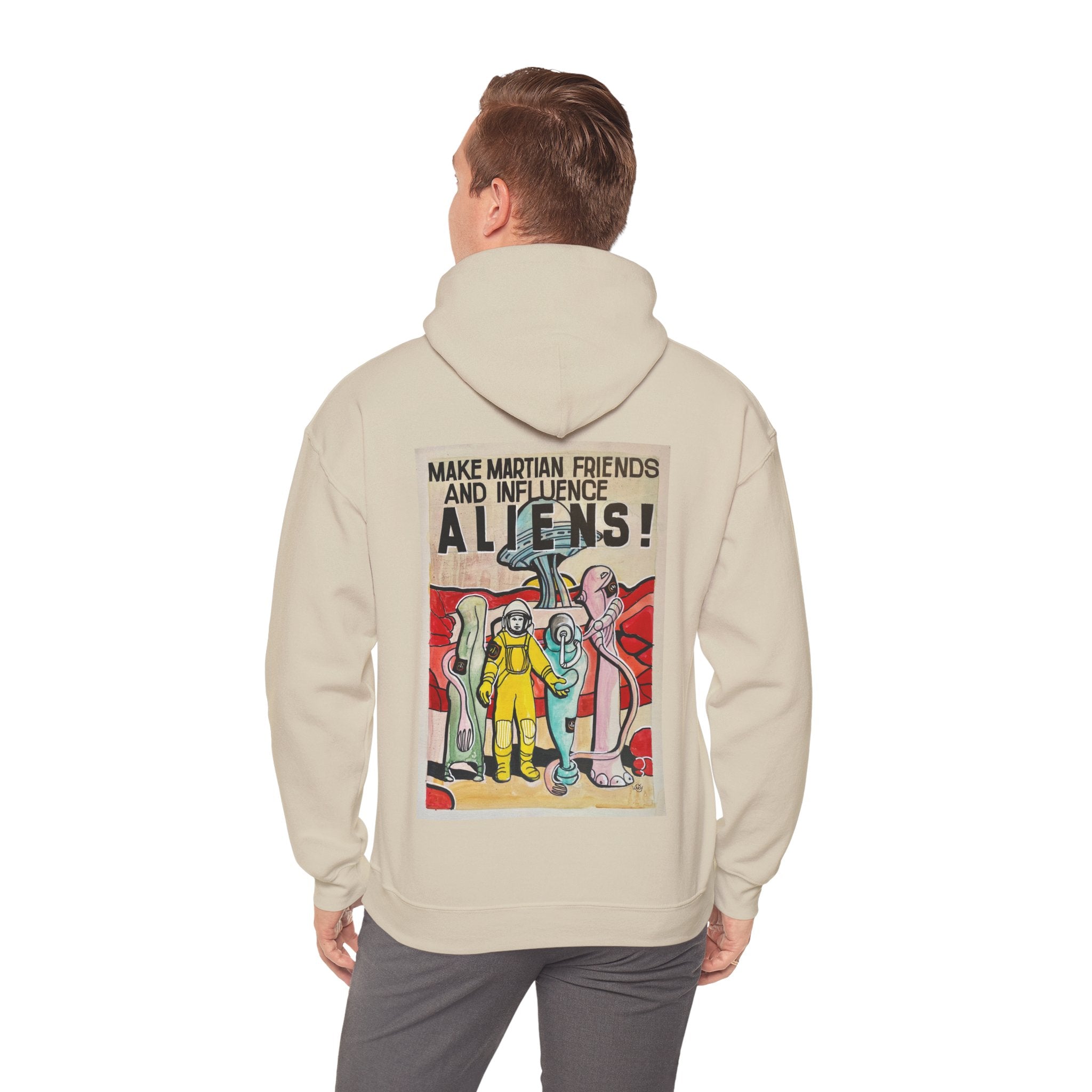 Mars Aliens Unisex Heavy Blend Hooded Sweatshirt