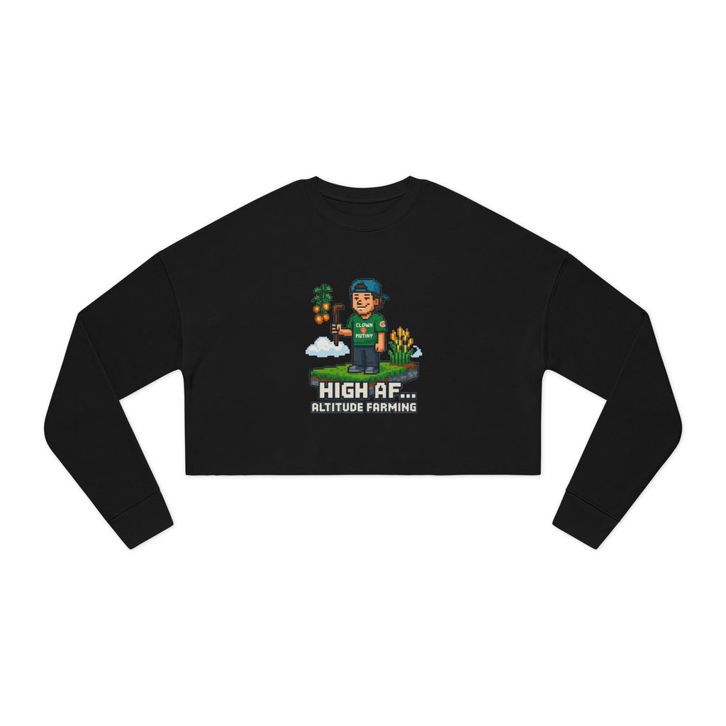 High AF Altitude Farming Women's Cropped Sweatshirt - Trendy Casual Wear for Eco-Conscious Lifestyle