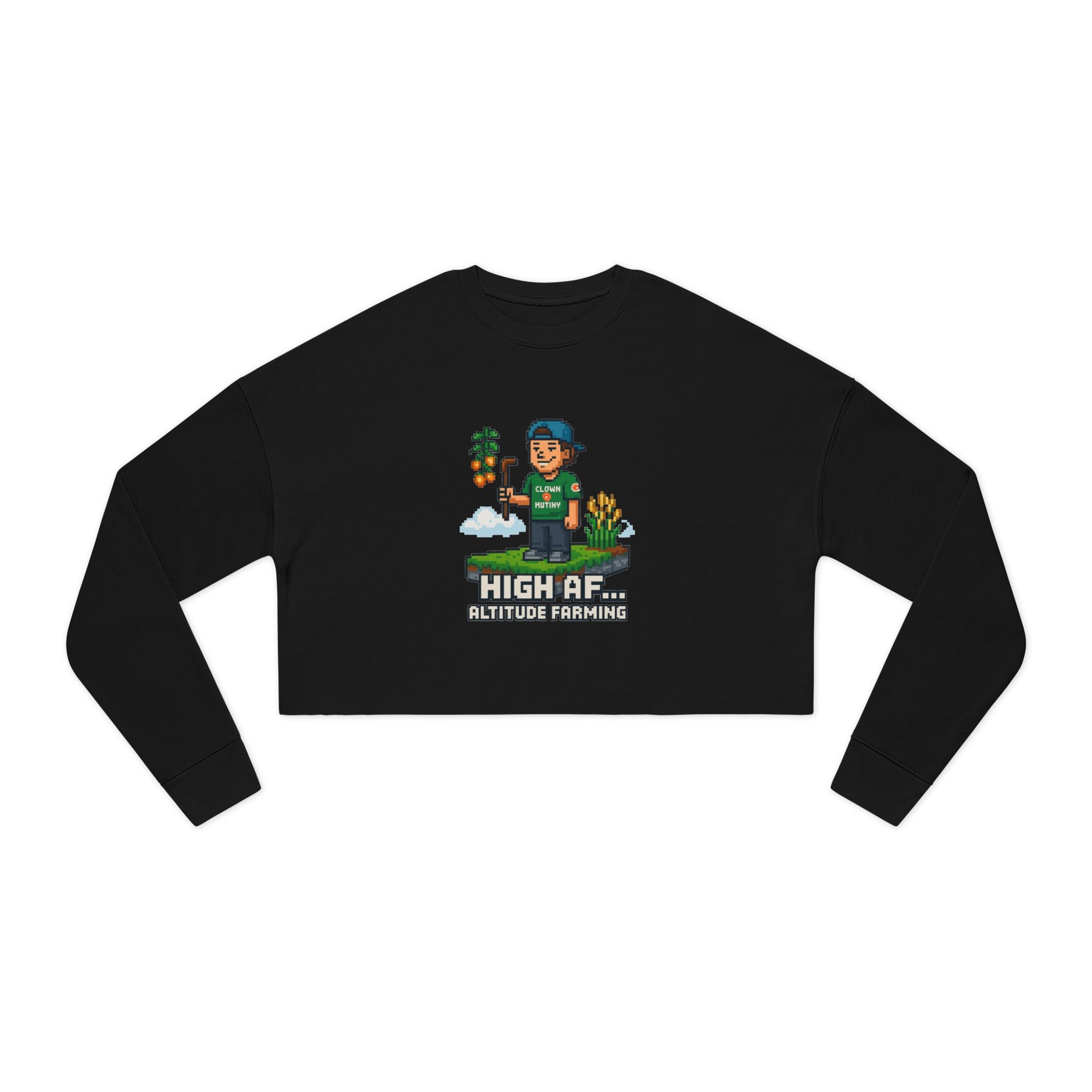 High AF Altitude Farming Women's Cropped Sweatshirt - Trendy Casual Wear for Eco-Conscious Lifestyle