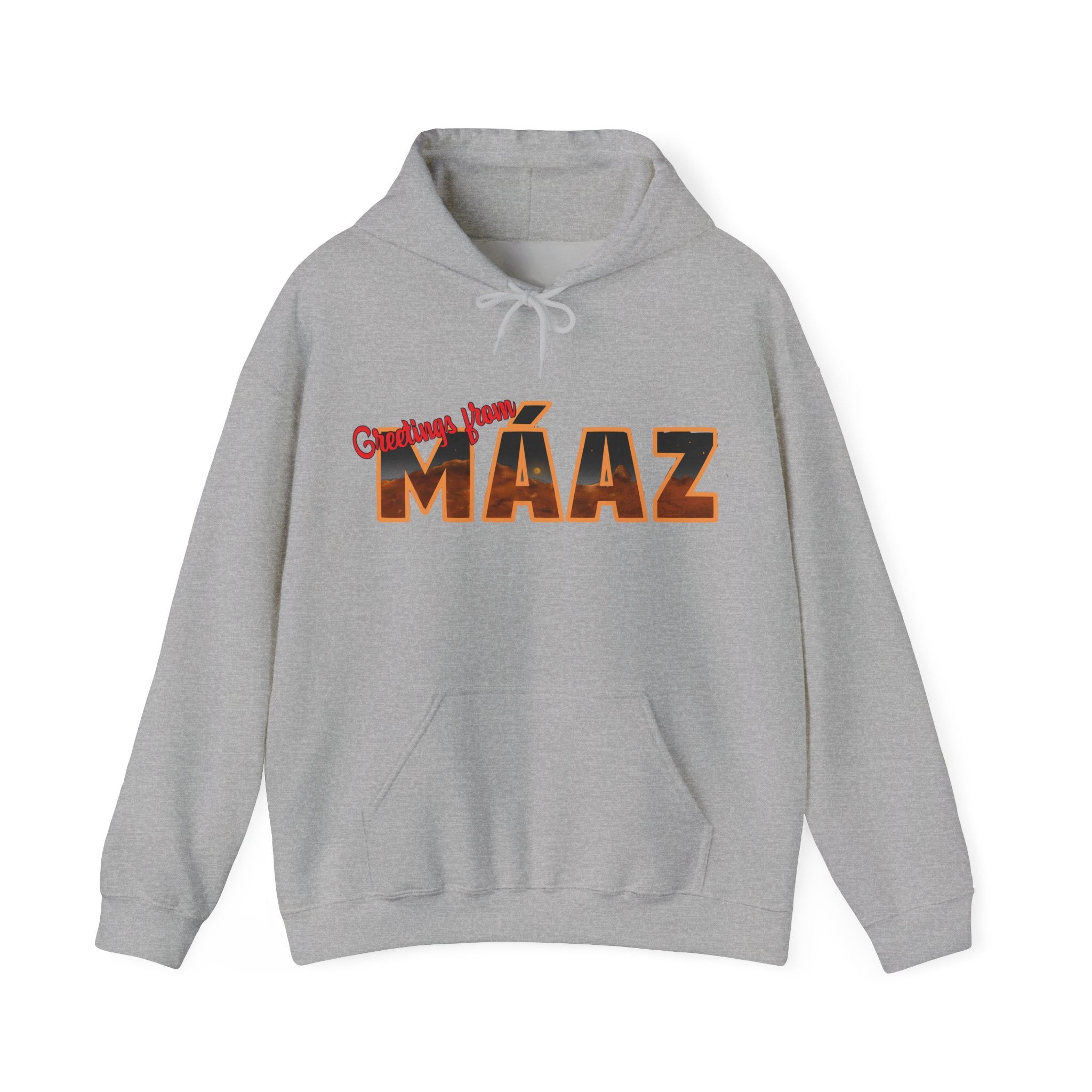 Greetings from Máaz Unisex Heavy Blend Hooded Sweatshirt