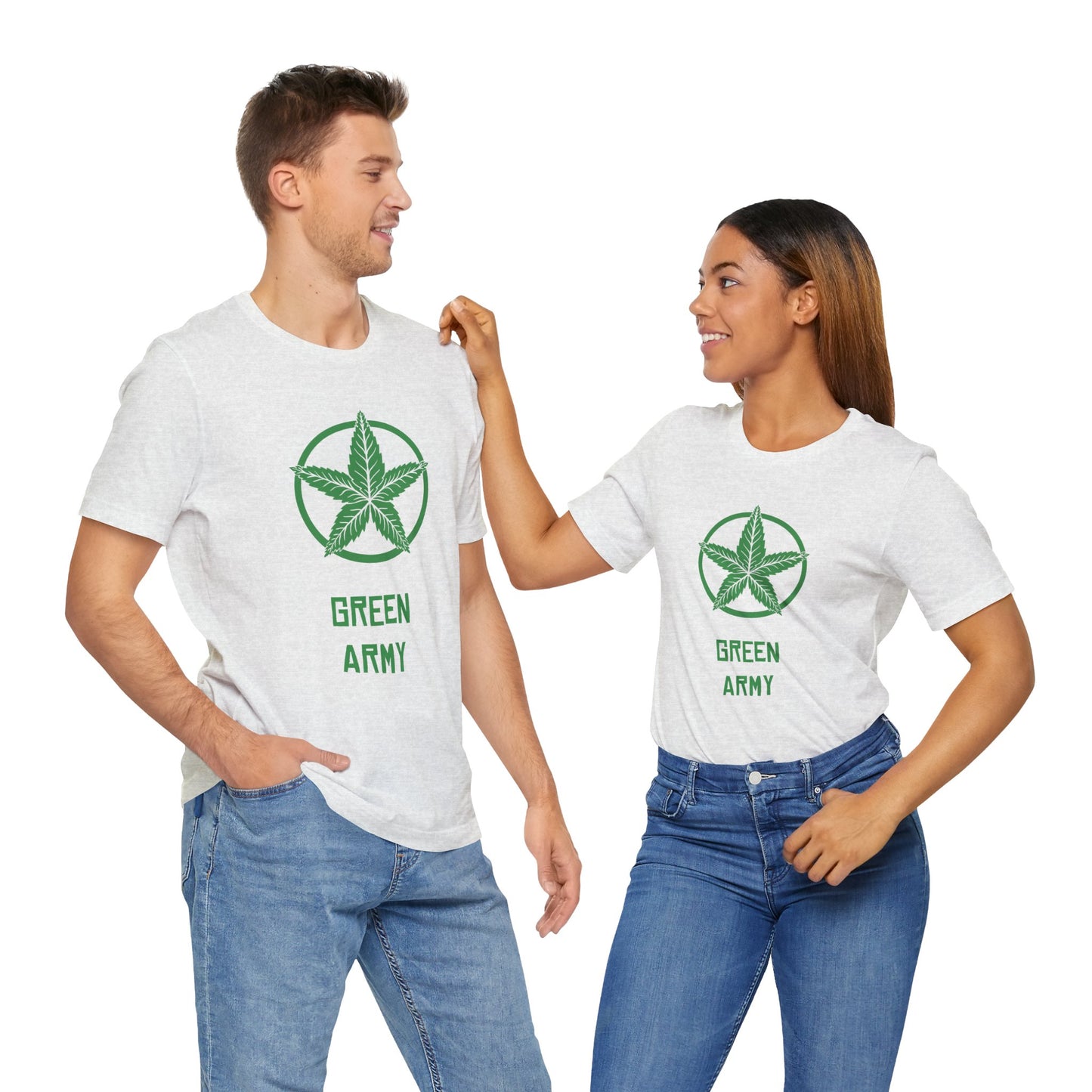 Green Army Star Unisex Jersey Short Sleeve Tee