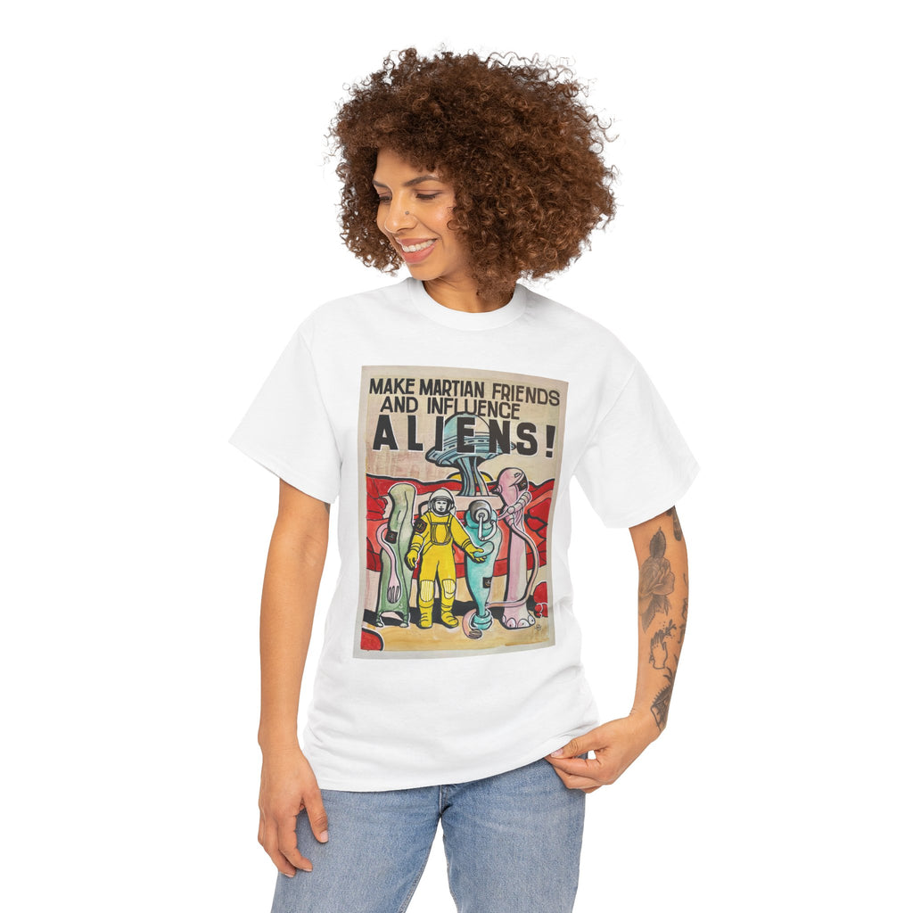 Mars Aliens Unisex Heavy Cotton Tee
