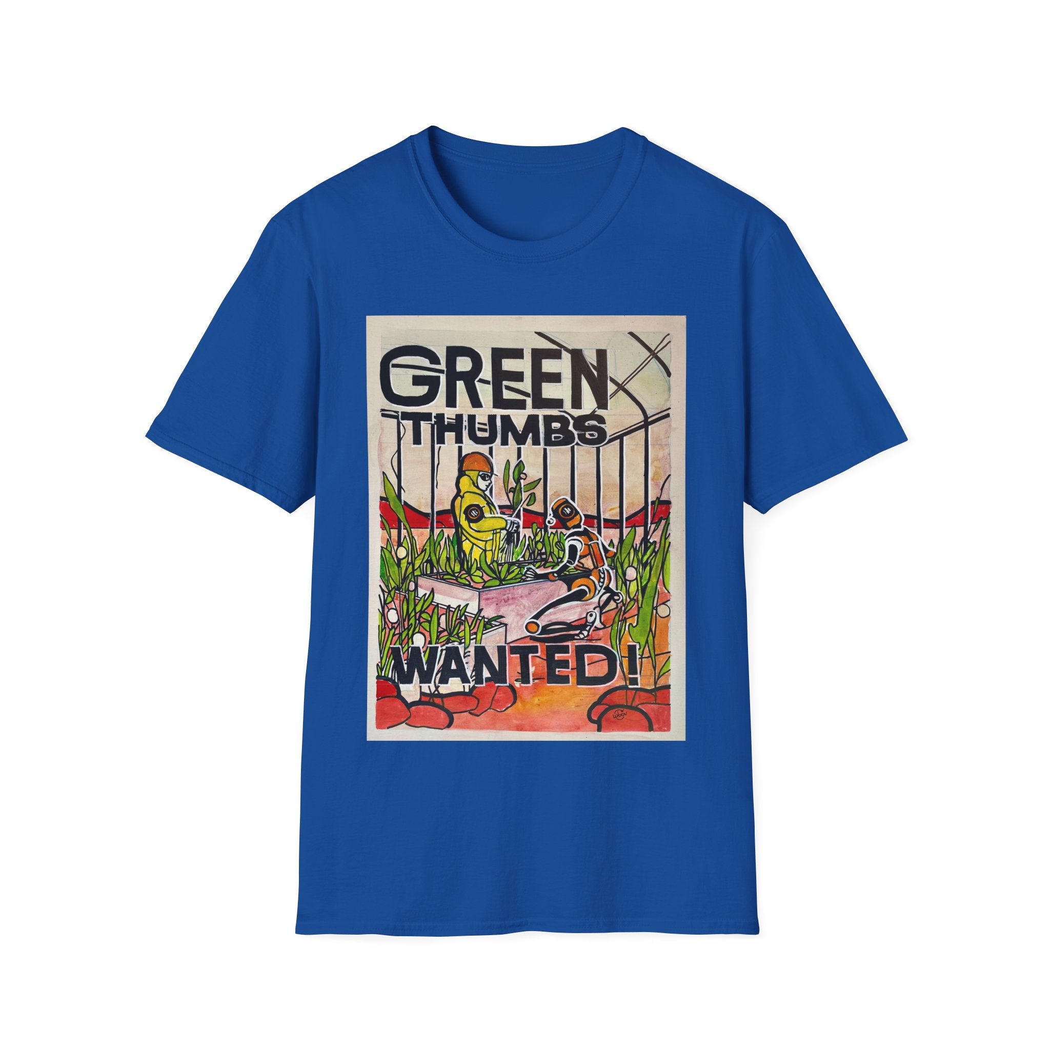 Martian Green Thumbs Unisex Softstyle T-Shirt