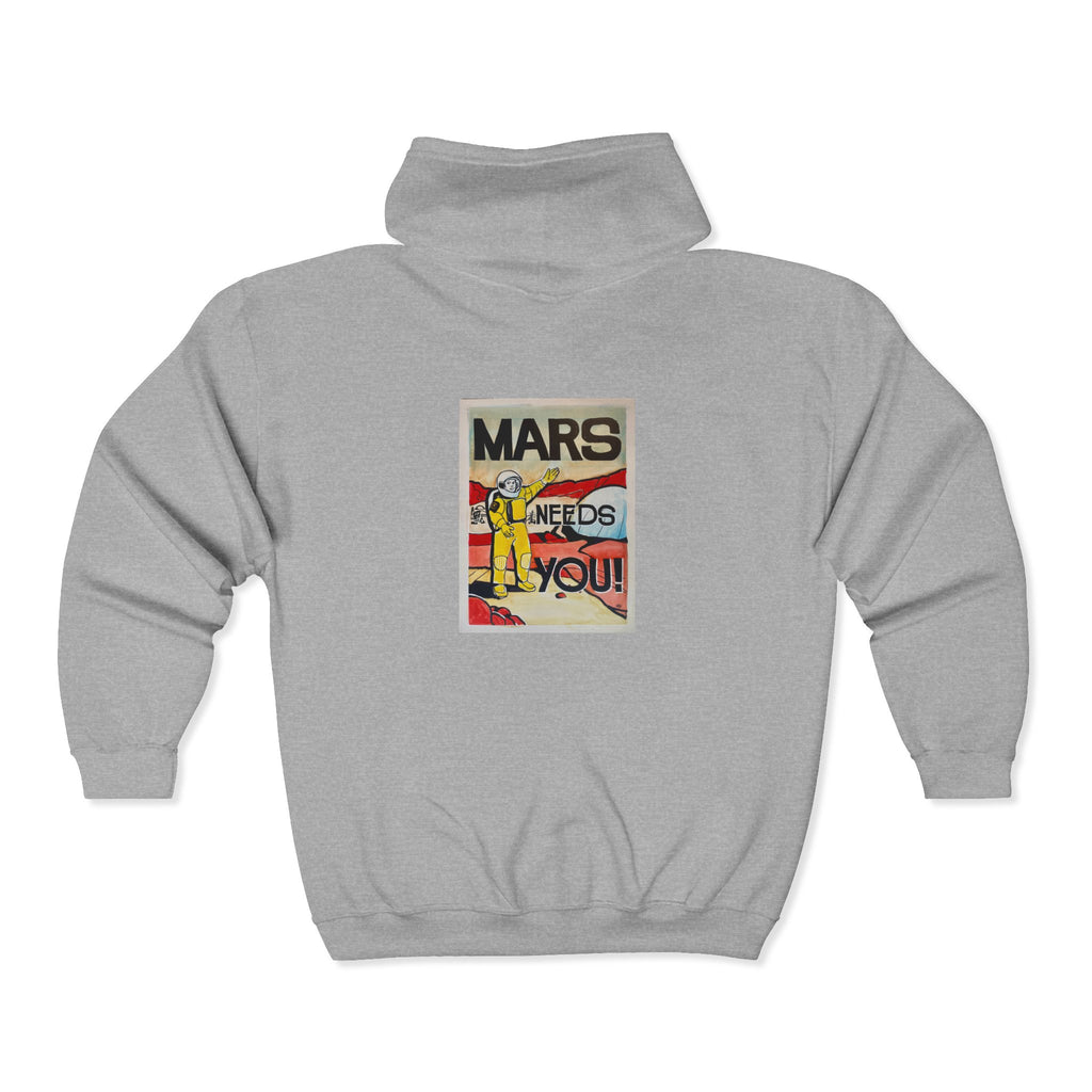 Mars Needs You Unisex Heavy Blend Full Zip Hooded Sweatshirt