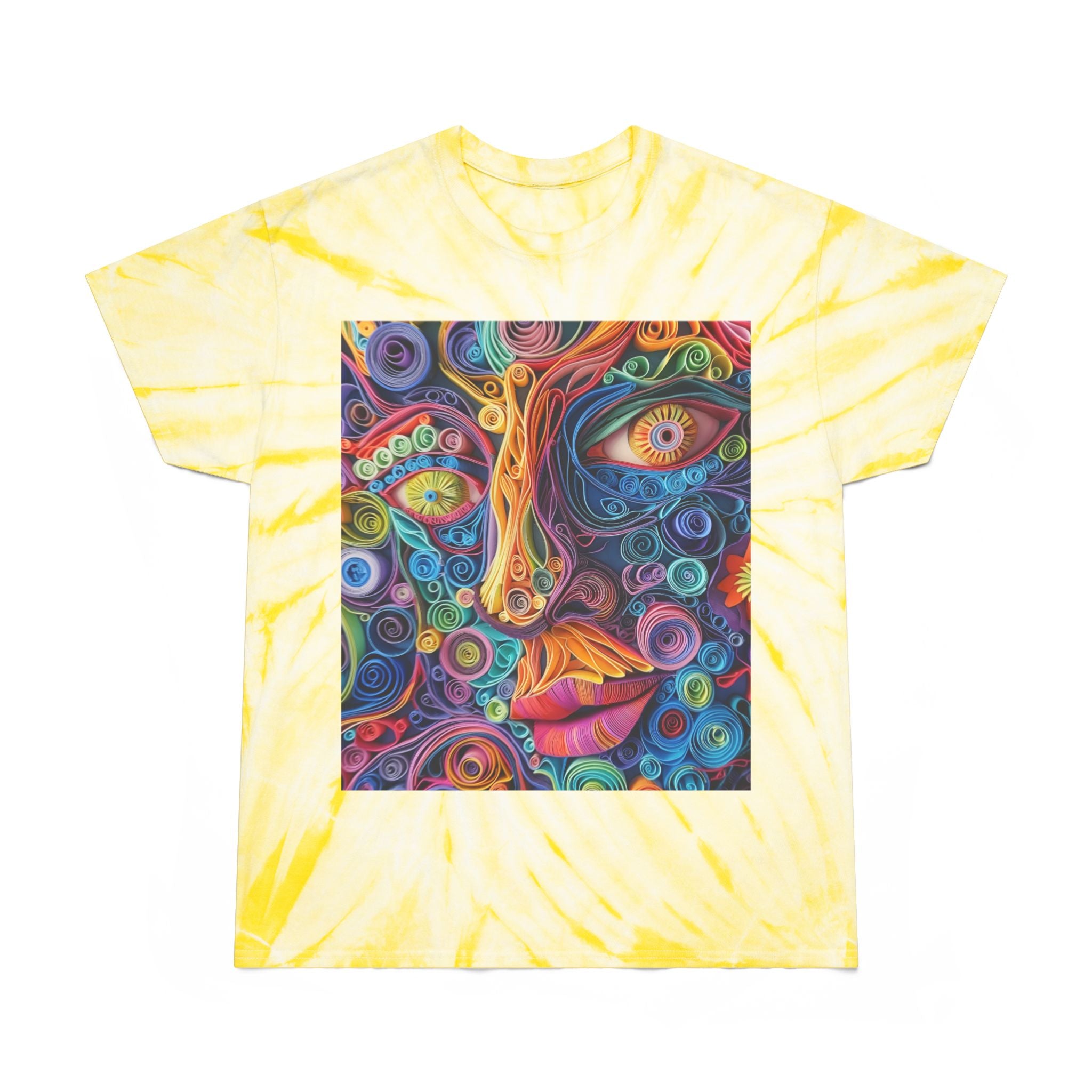 Paper Face Tie-Dye Tee, Cyclone