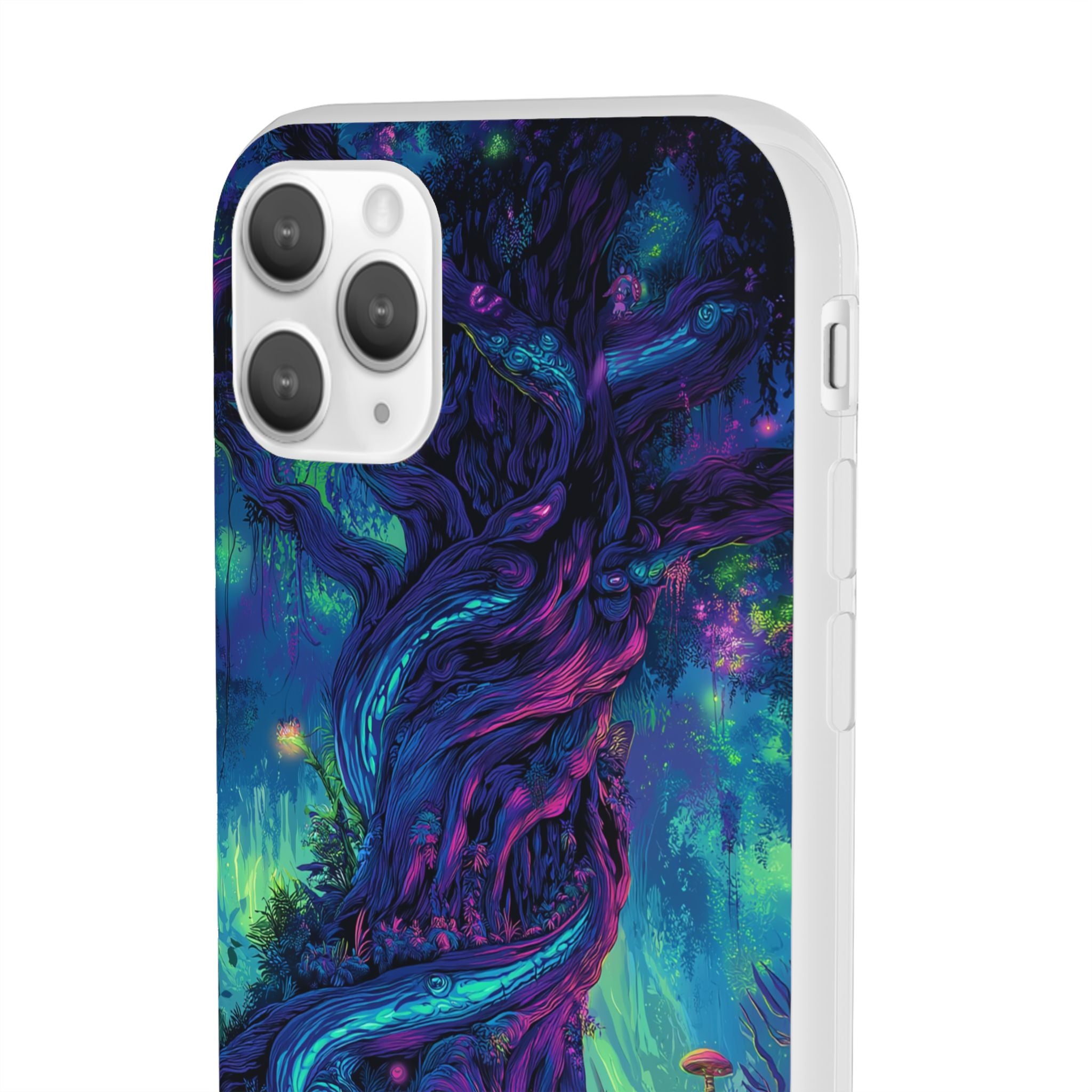Psychedelic Tree Vibrant Fantasy Flexi Case - Enchanted Forest Design