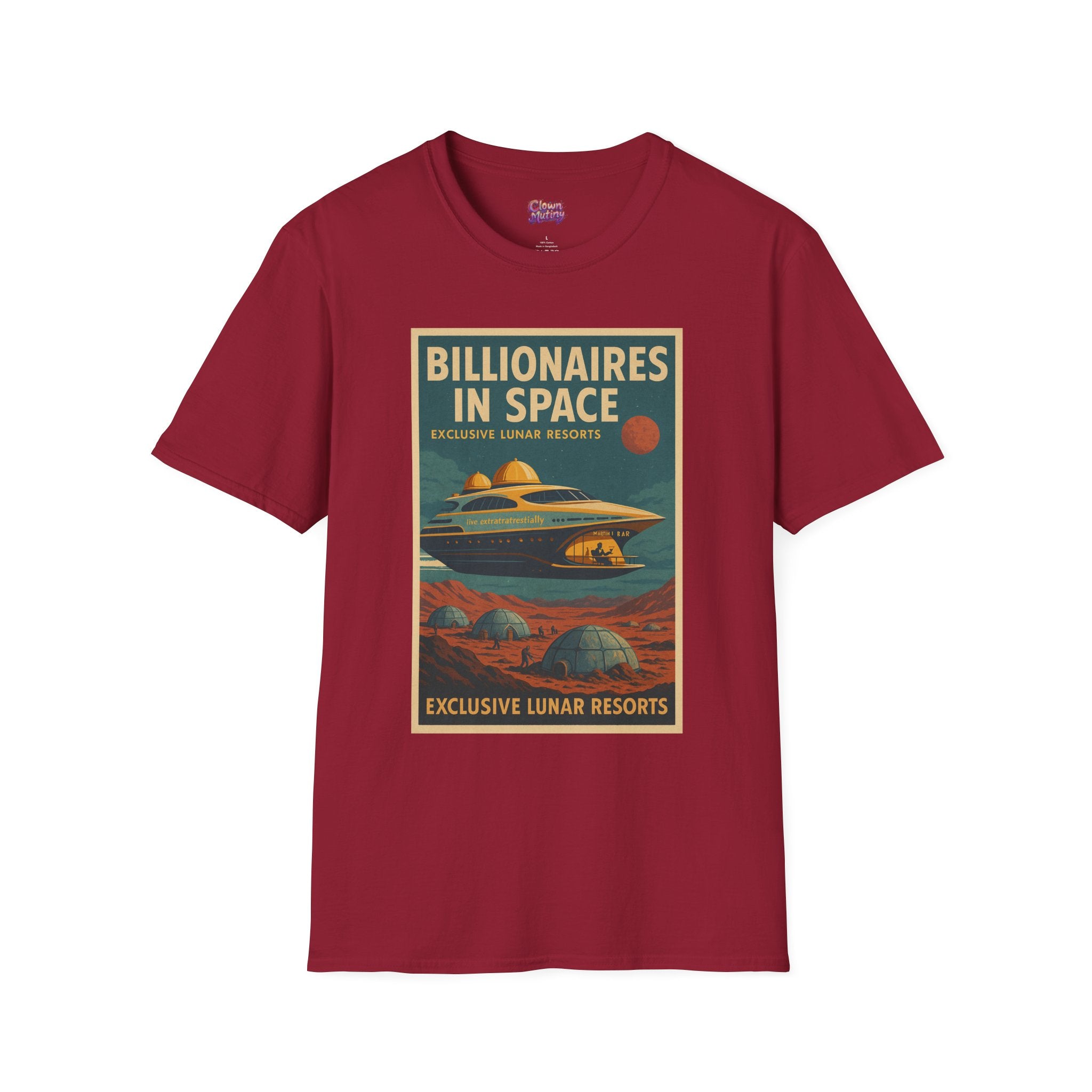 Vintage Billionaires in Space T-Shirt, Space Shirt, Retro NASA Style, Science Fiction Apparel, Lunar Resort Gift