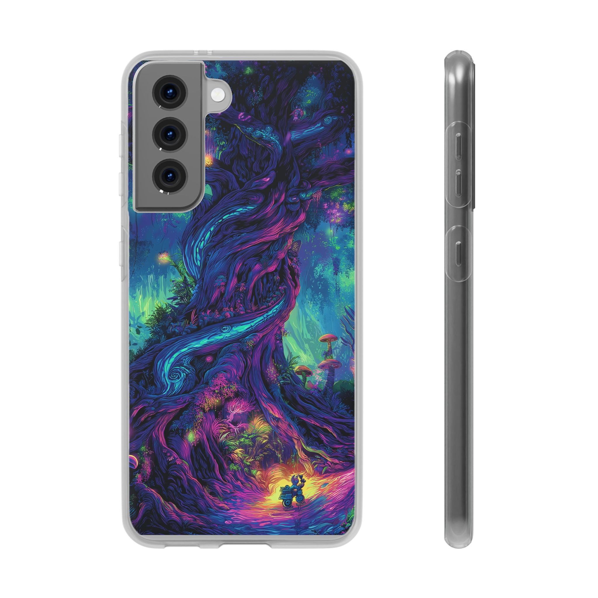 Psychedelic Tree Vibrant Fantasy Flexi Case - Enchanted Forest Design