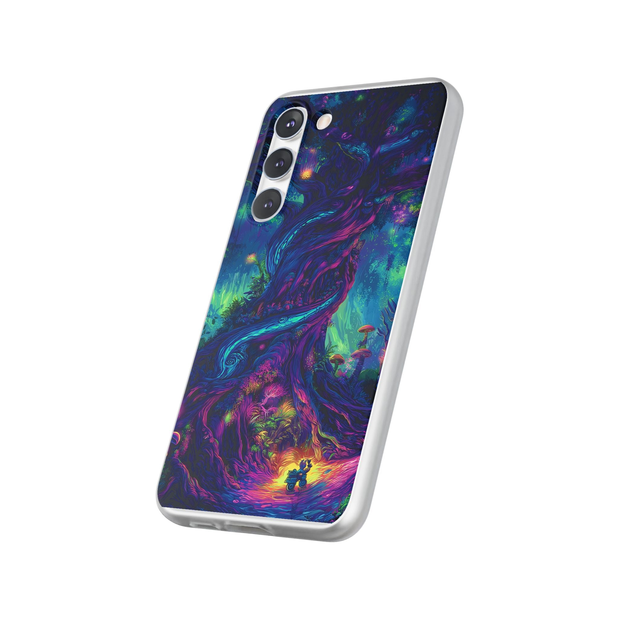 Psychedelic Tree Vibrant Fantasy Flexi Case - Enchanted Forest Design