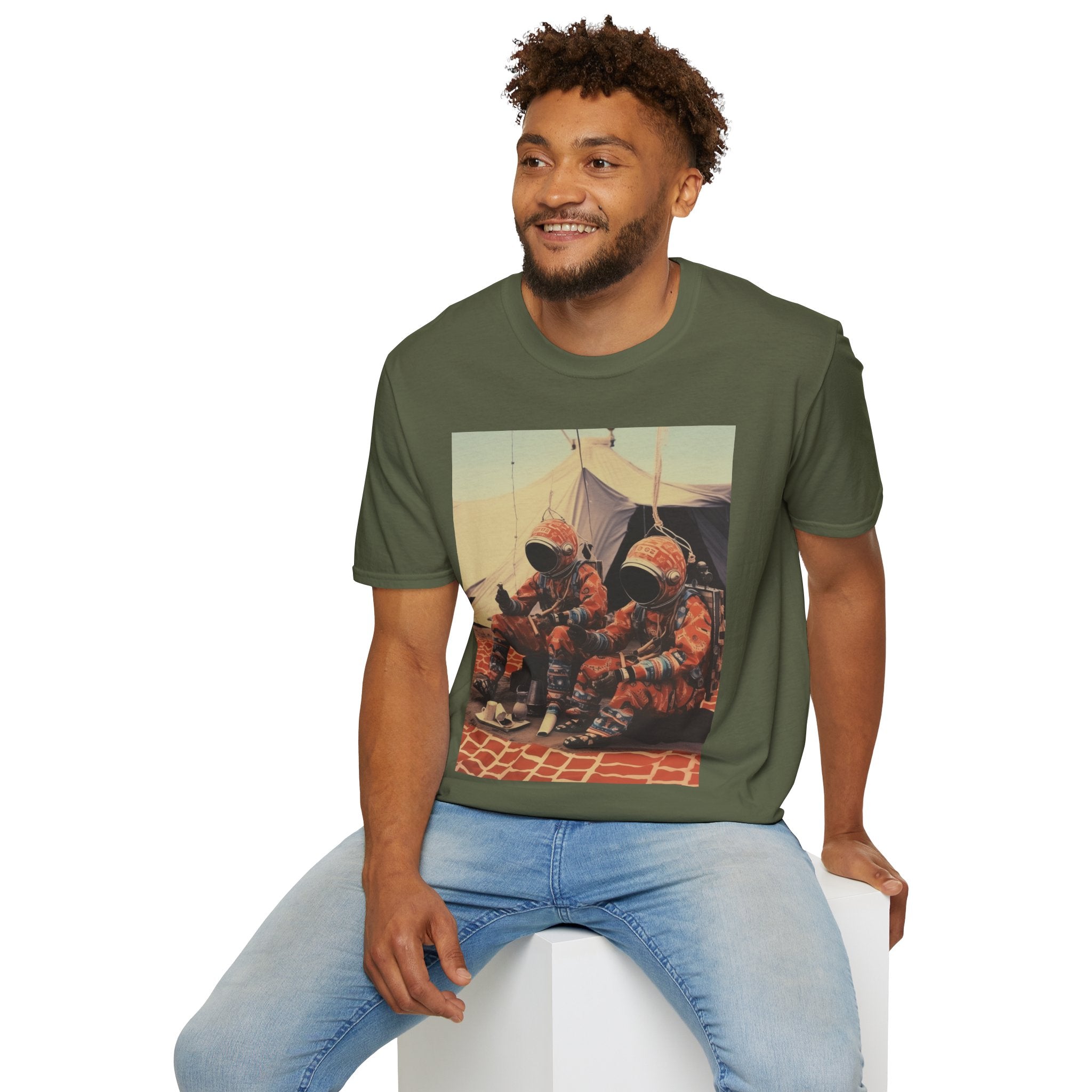Martian African Print Unisex Softstyle T-Shirt